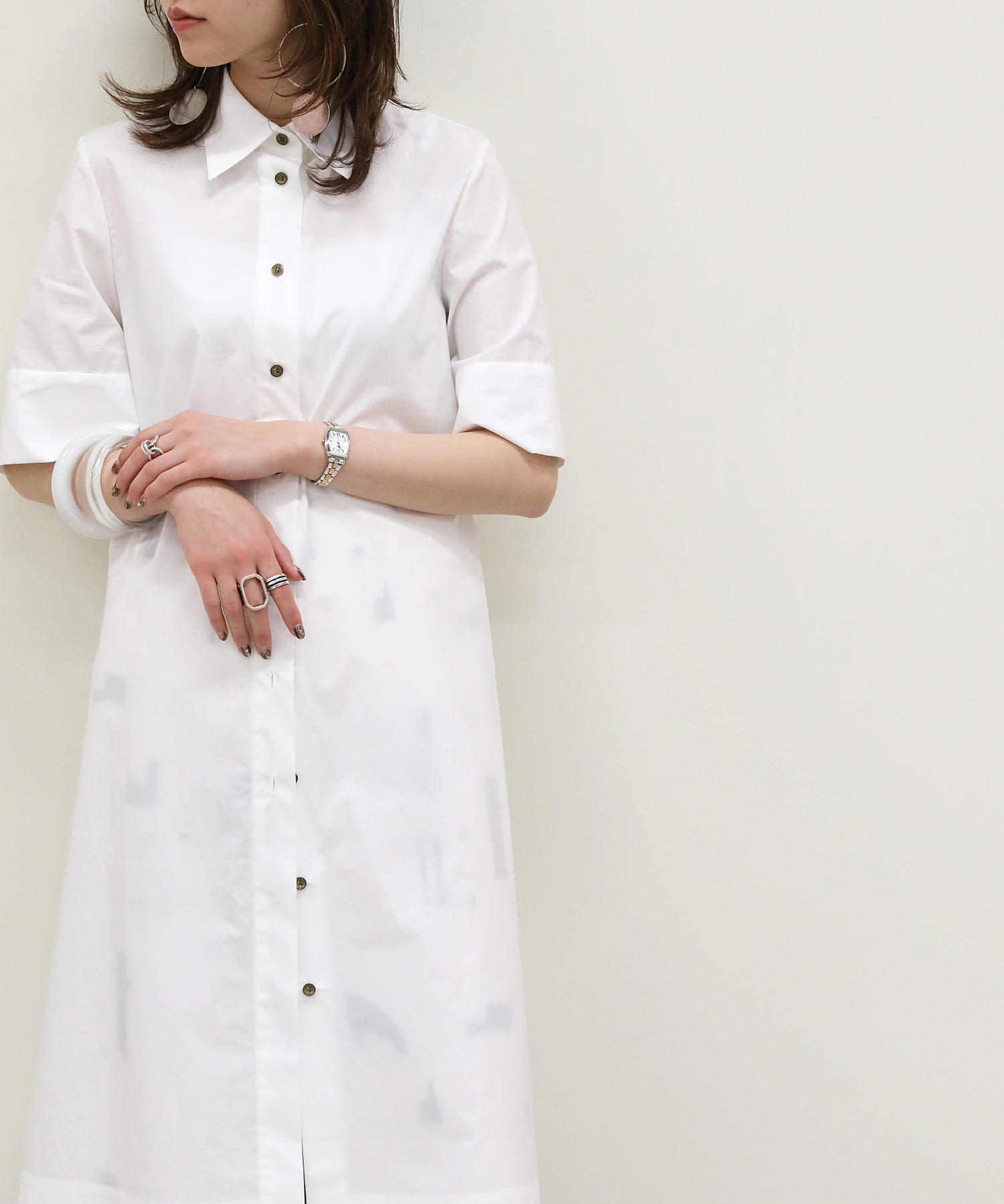 パウダリータイプライター シャツワンピース Urban Tales Com