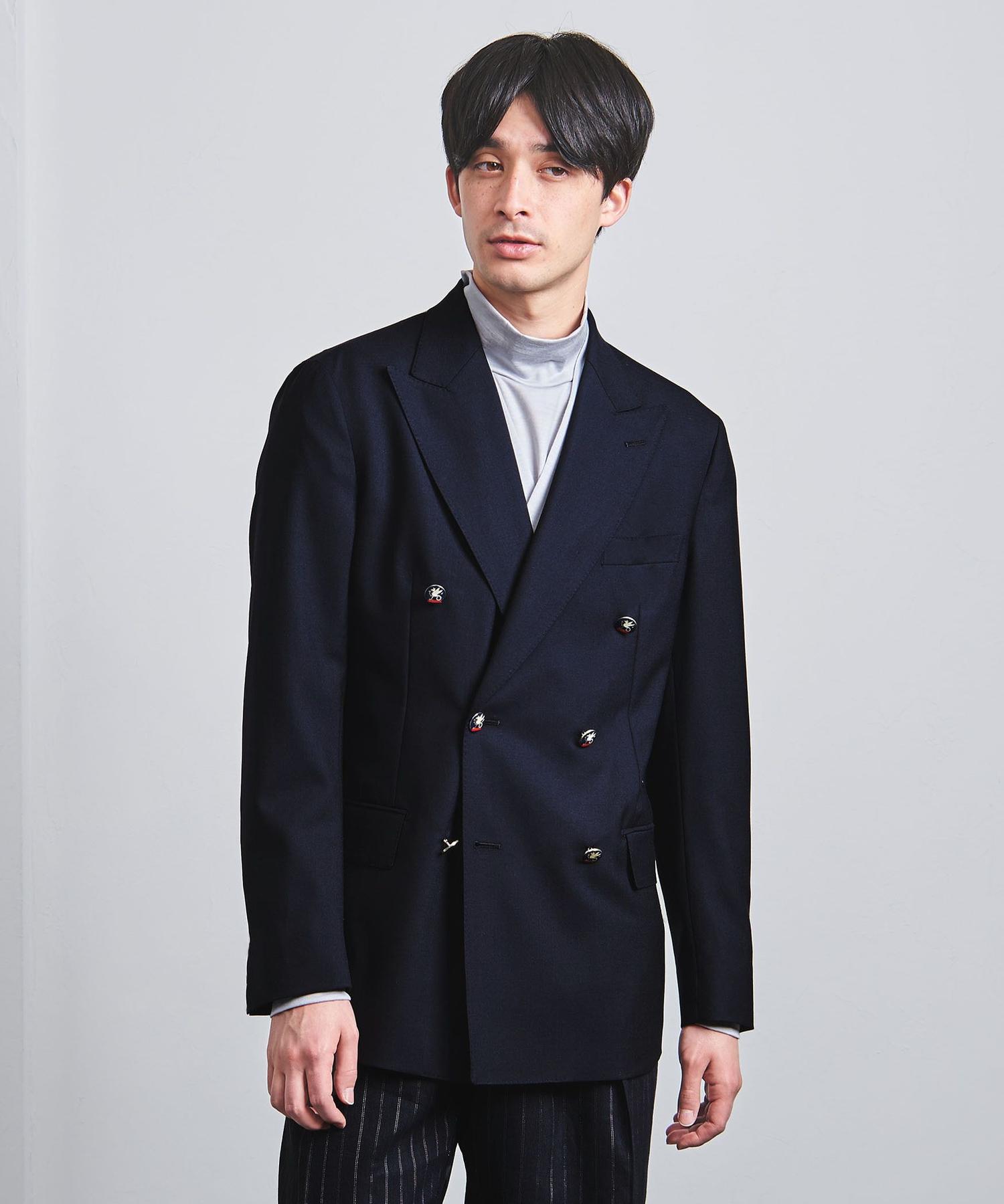 アウトレット 美品 美品△Deuxieme classe//ジャケット ネイビー 金