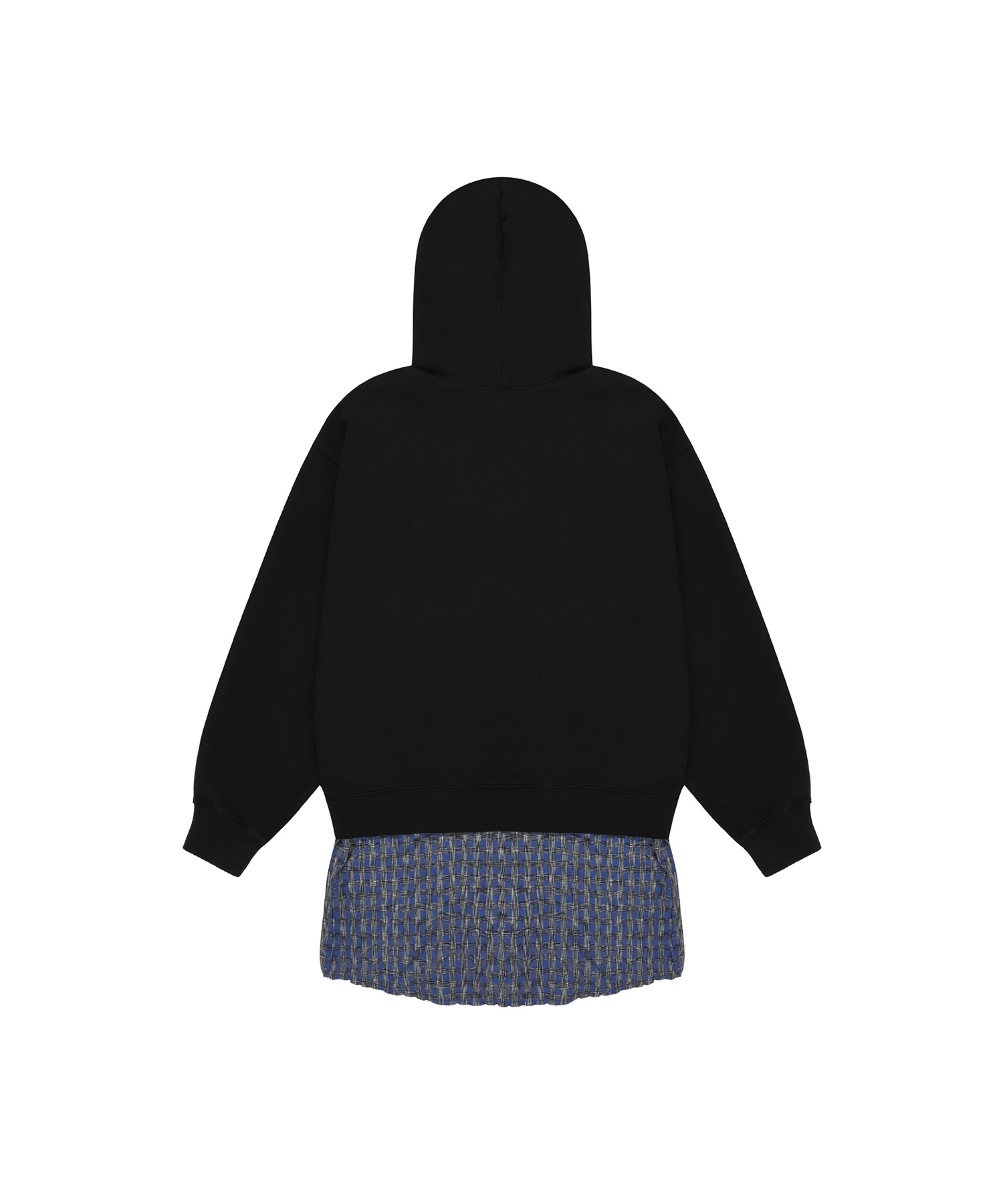 ★OY★ LAYERED CHECK SHIRTS HOODIE-BLACK★正規品/直送料込 OY パーカー 「OY/オーワイ」 LAYERED CHECK SHIRTS HOODIE