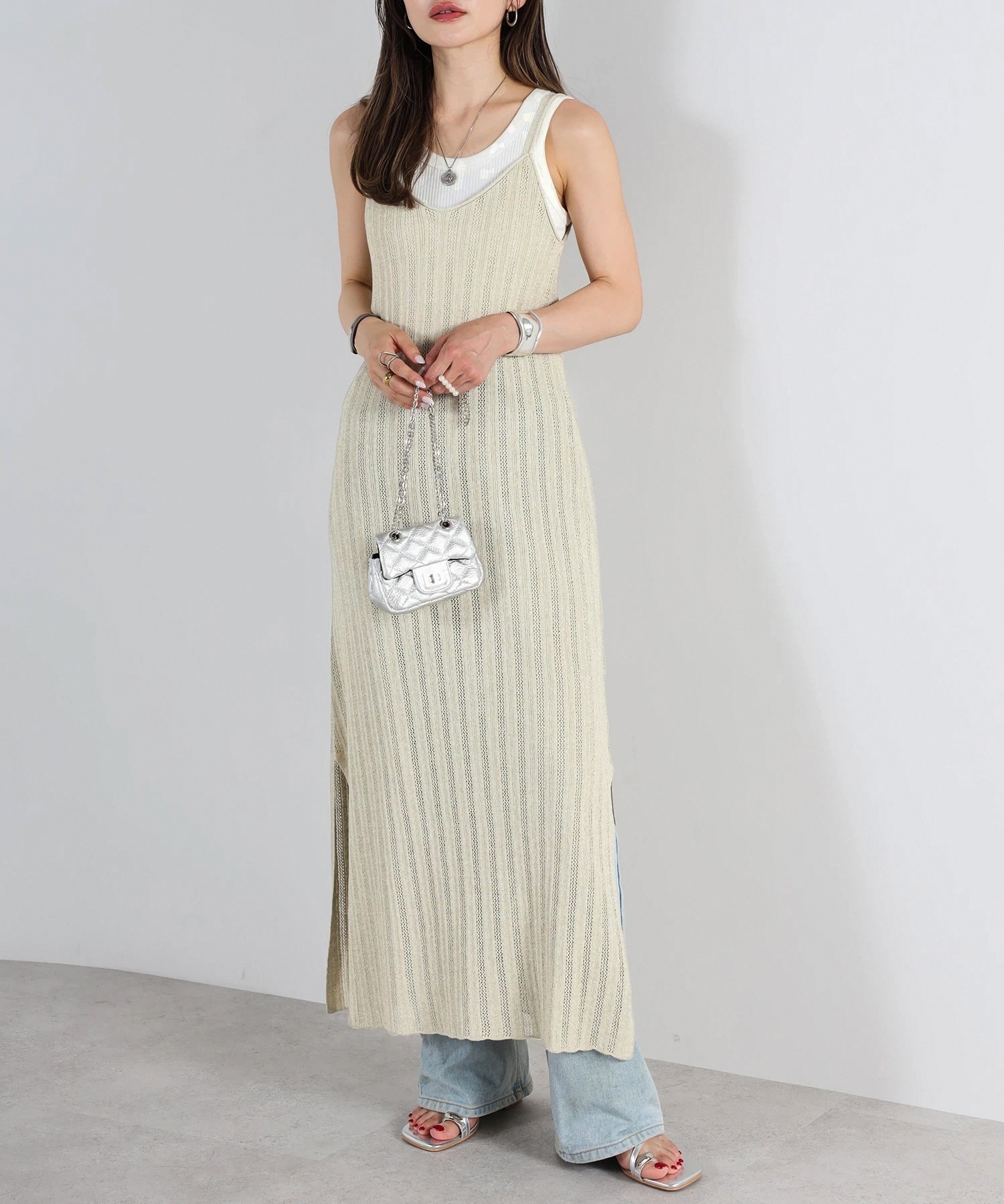 model：H165 着用サイズ：FREE
