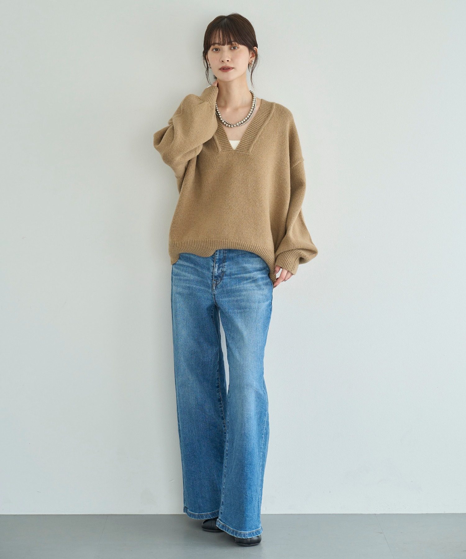model：H166　着用サイズ：F