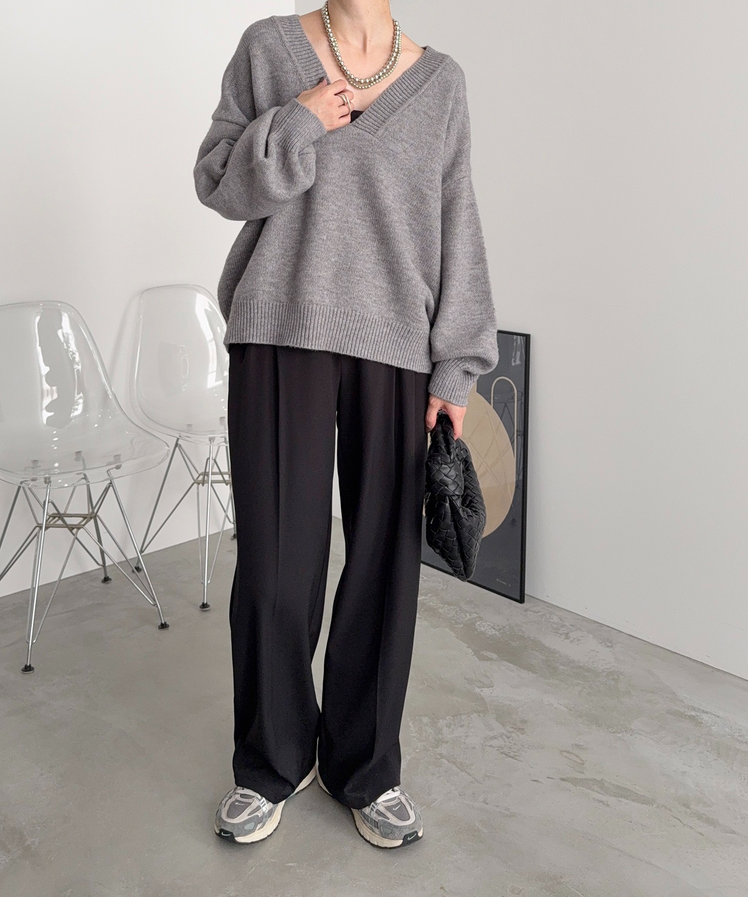 model：H166　着用サイズ：F