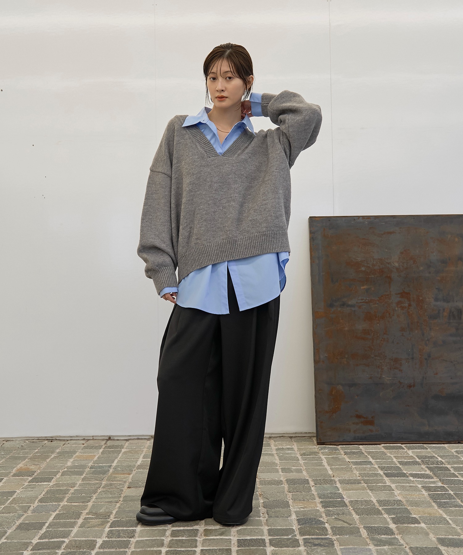 model：H166　着用サイズ：F
