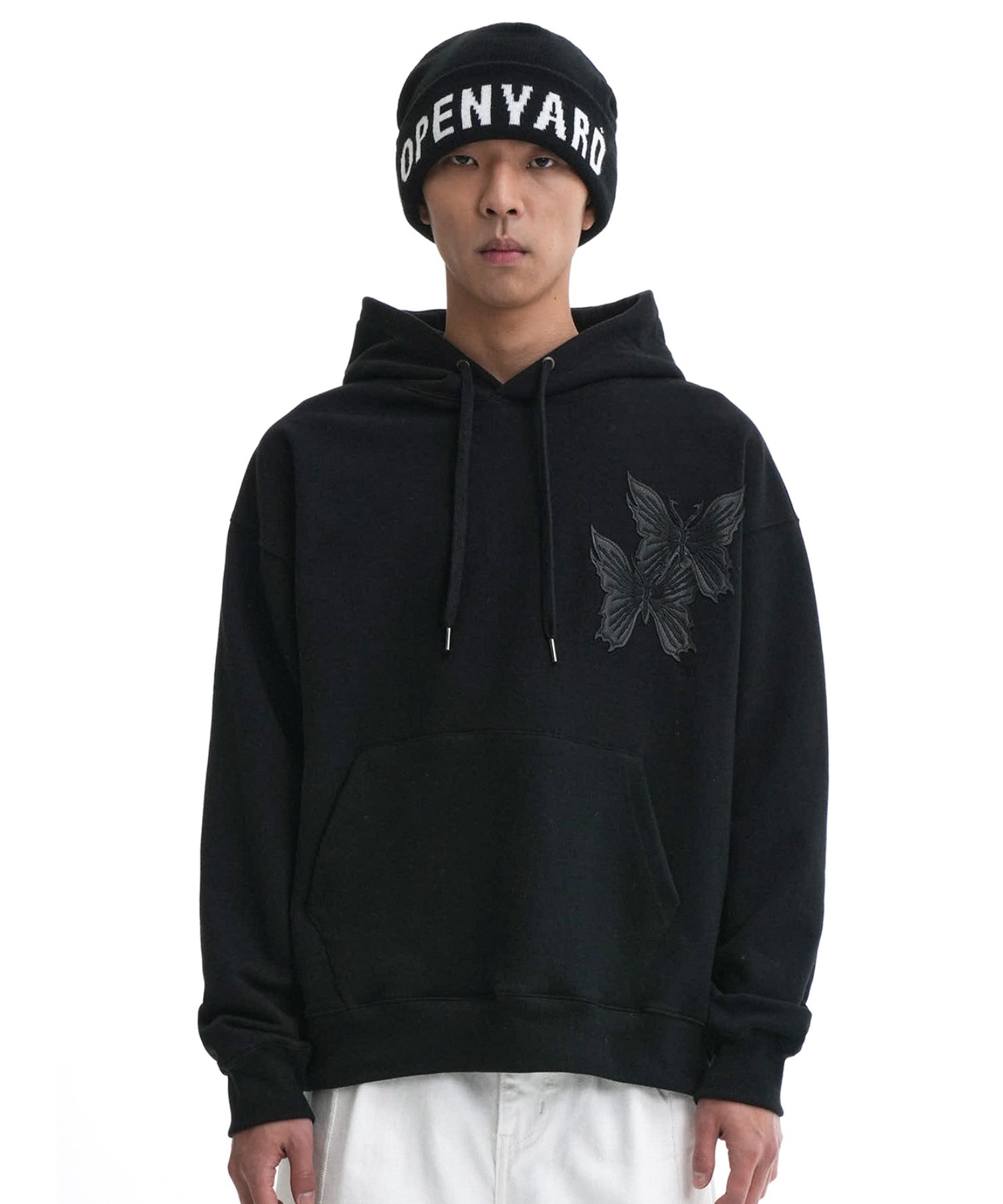 OY/オーワイ』 L.T BUTTERFLY PATCH HOODIE/バタフライパッチデザインン プルオーバーパーカー  OY│A'GEM/9×.KOM【公式】｜韓国・ストリートブランド通販サイト エージェムナイン ドットケーオーエム