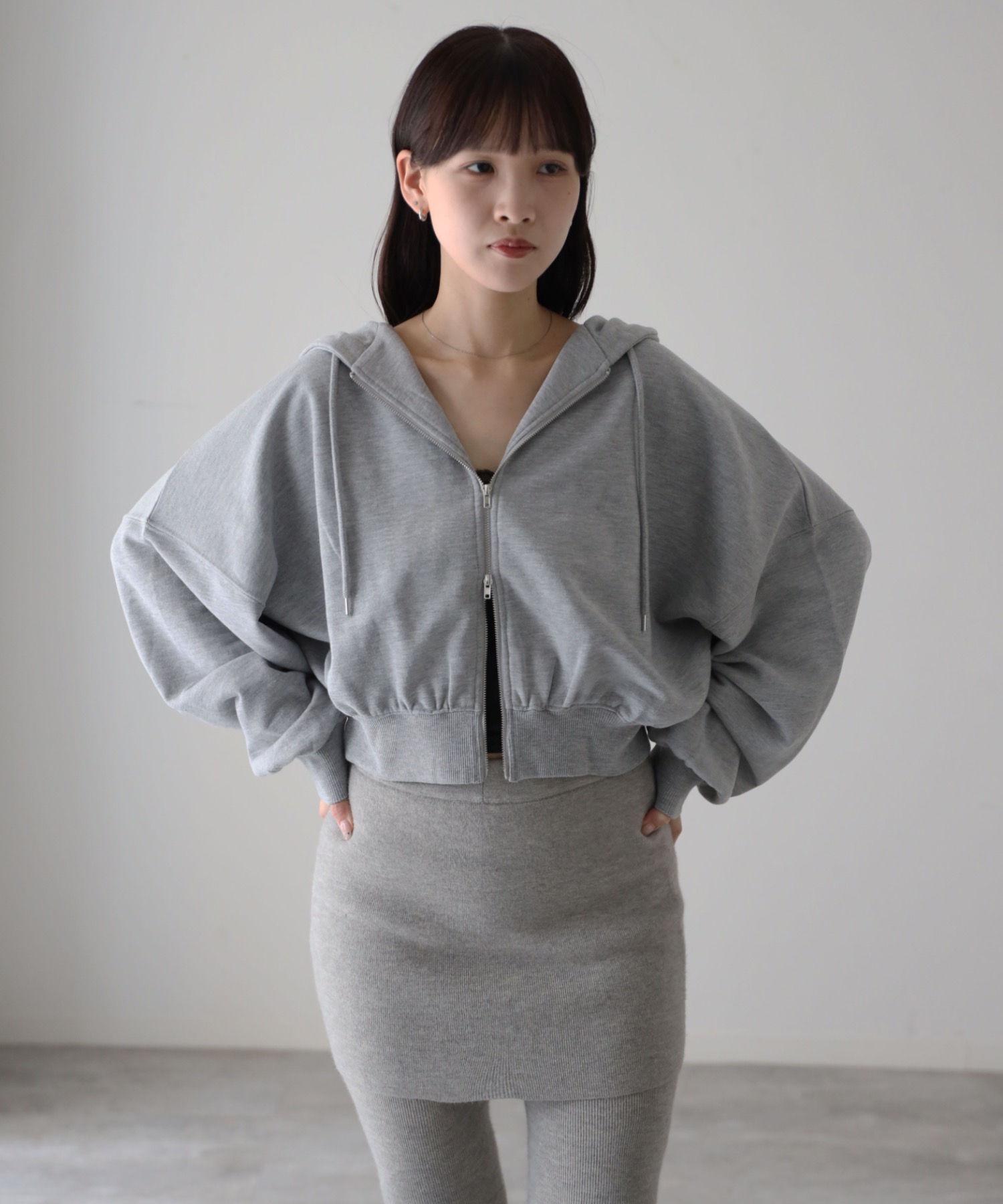 model：164cm. 着用サイズ：FREE
