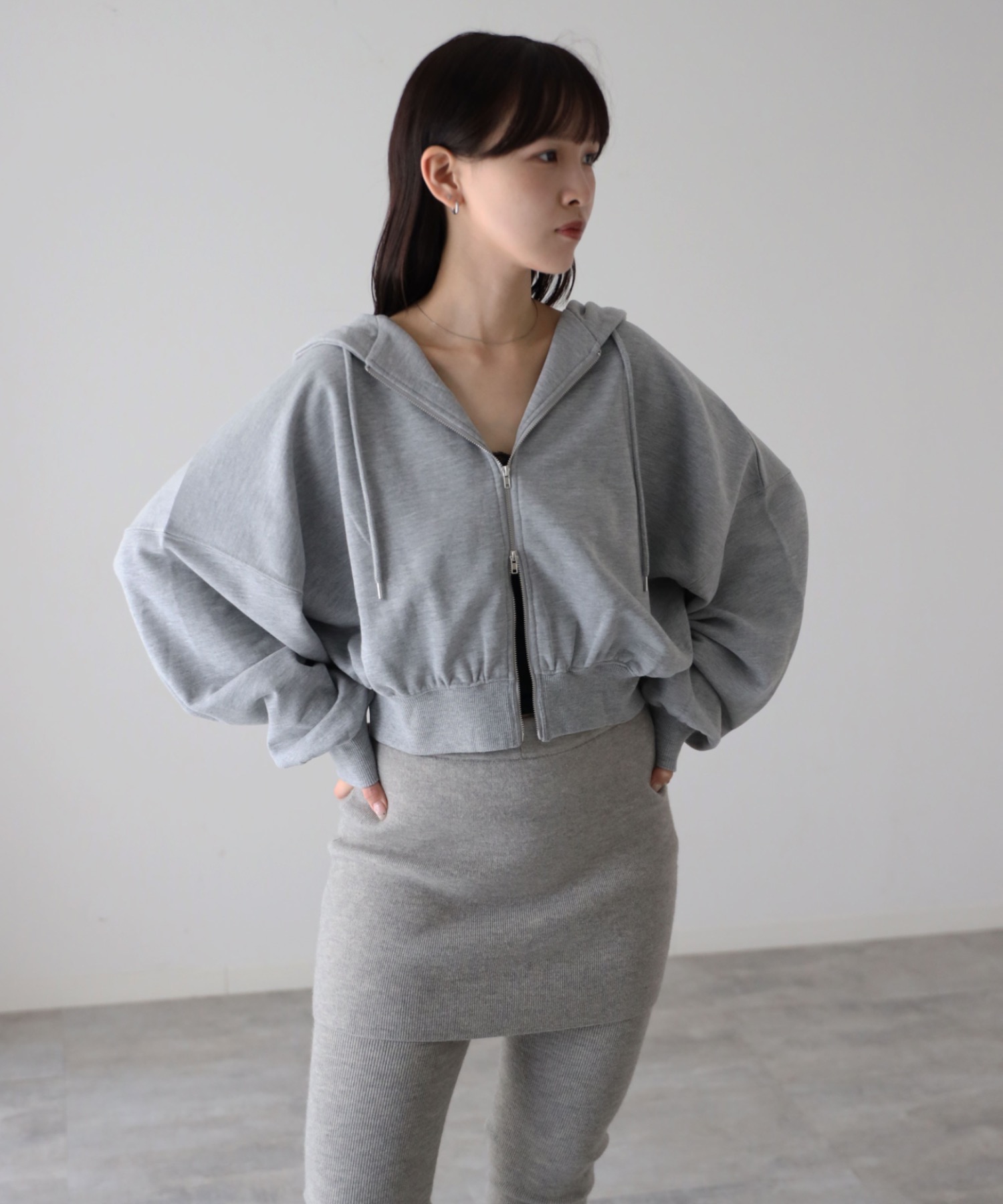 model：164cm. 着用サイズ：FREE