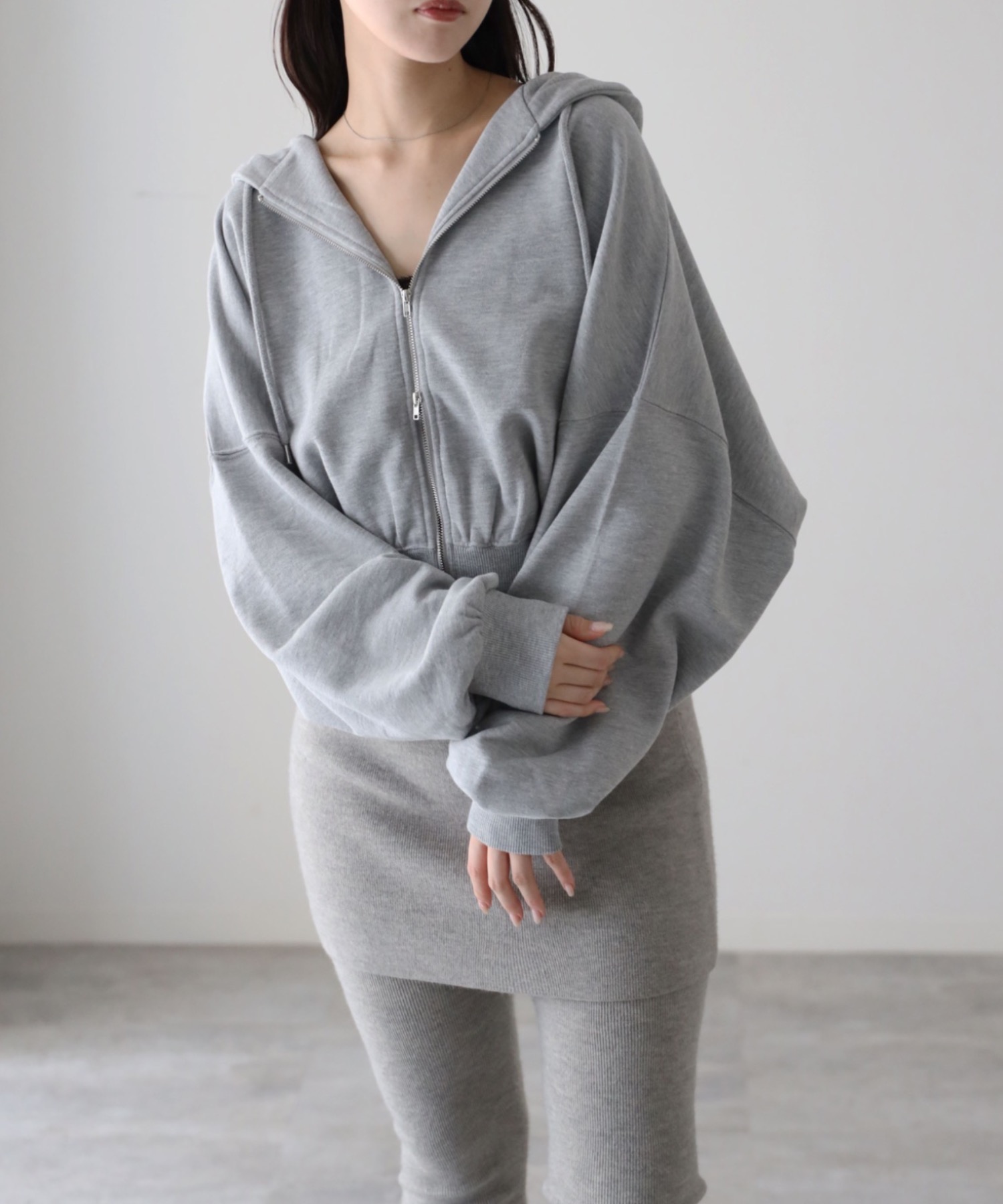 model：164cm. 着用サイズ：FREE