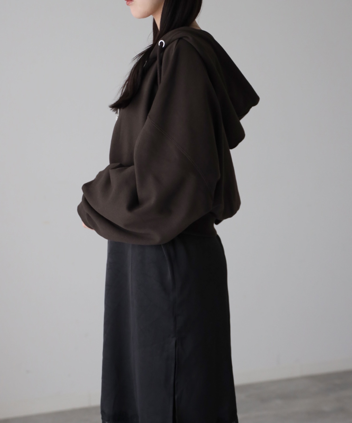 model：164cm. 着用サイズ：FREE