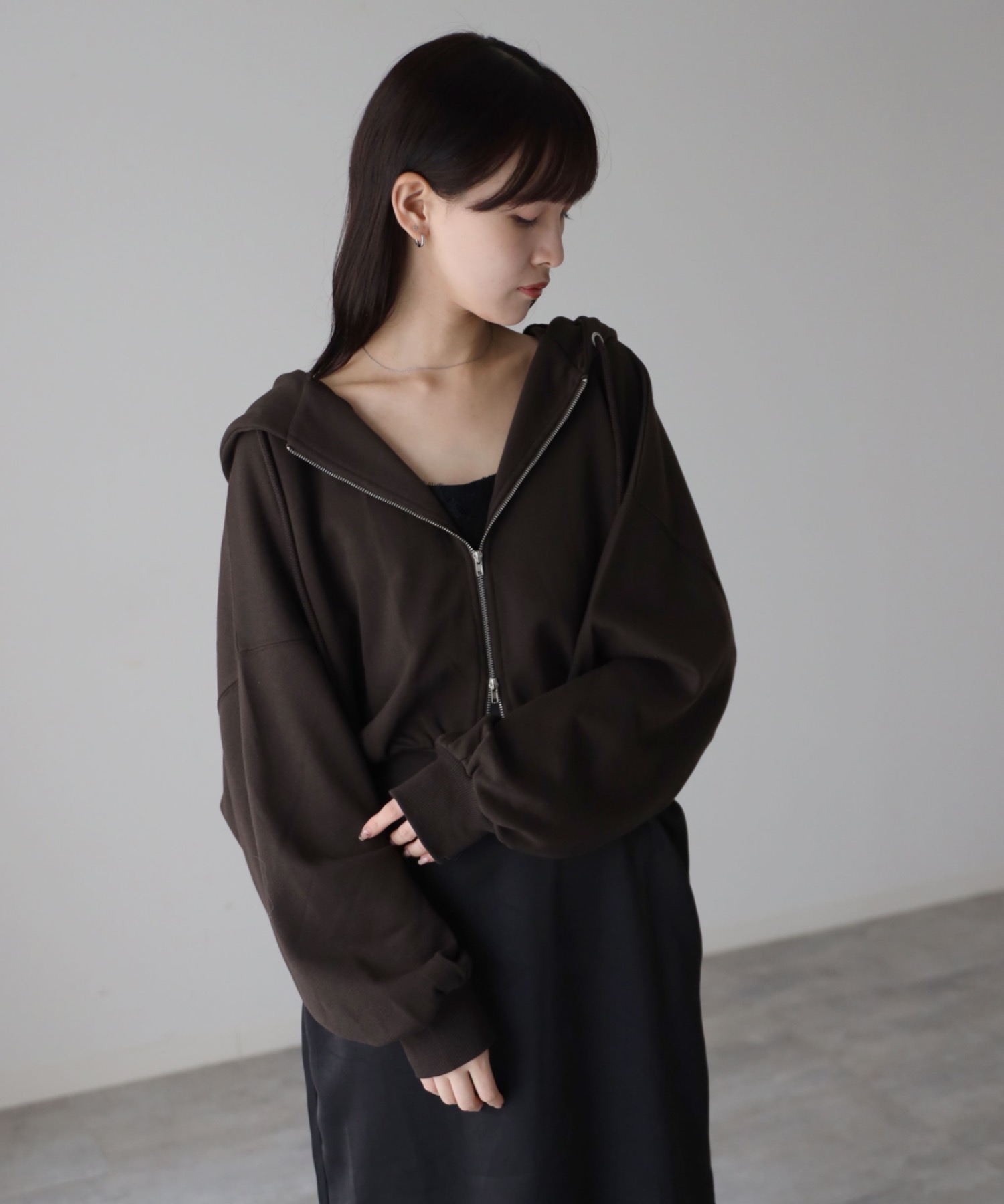 model：164cm. 着用サイズ：FREE