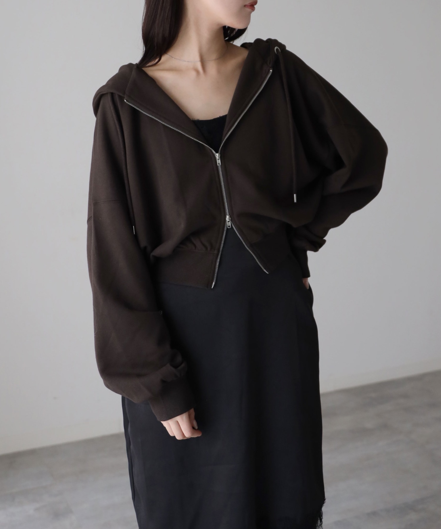 model：164cm. 着用サイズ：FREE