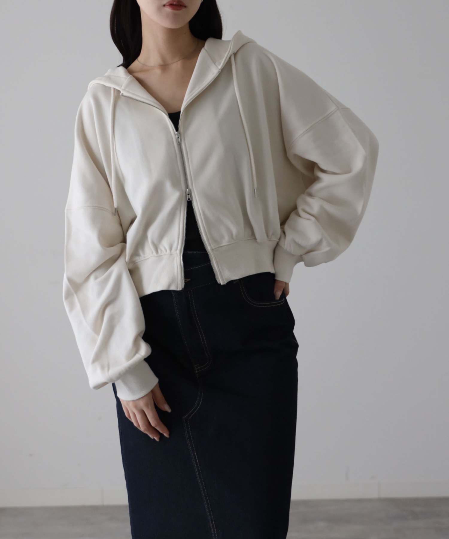 model：164cm. 着用サイズ：FREE