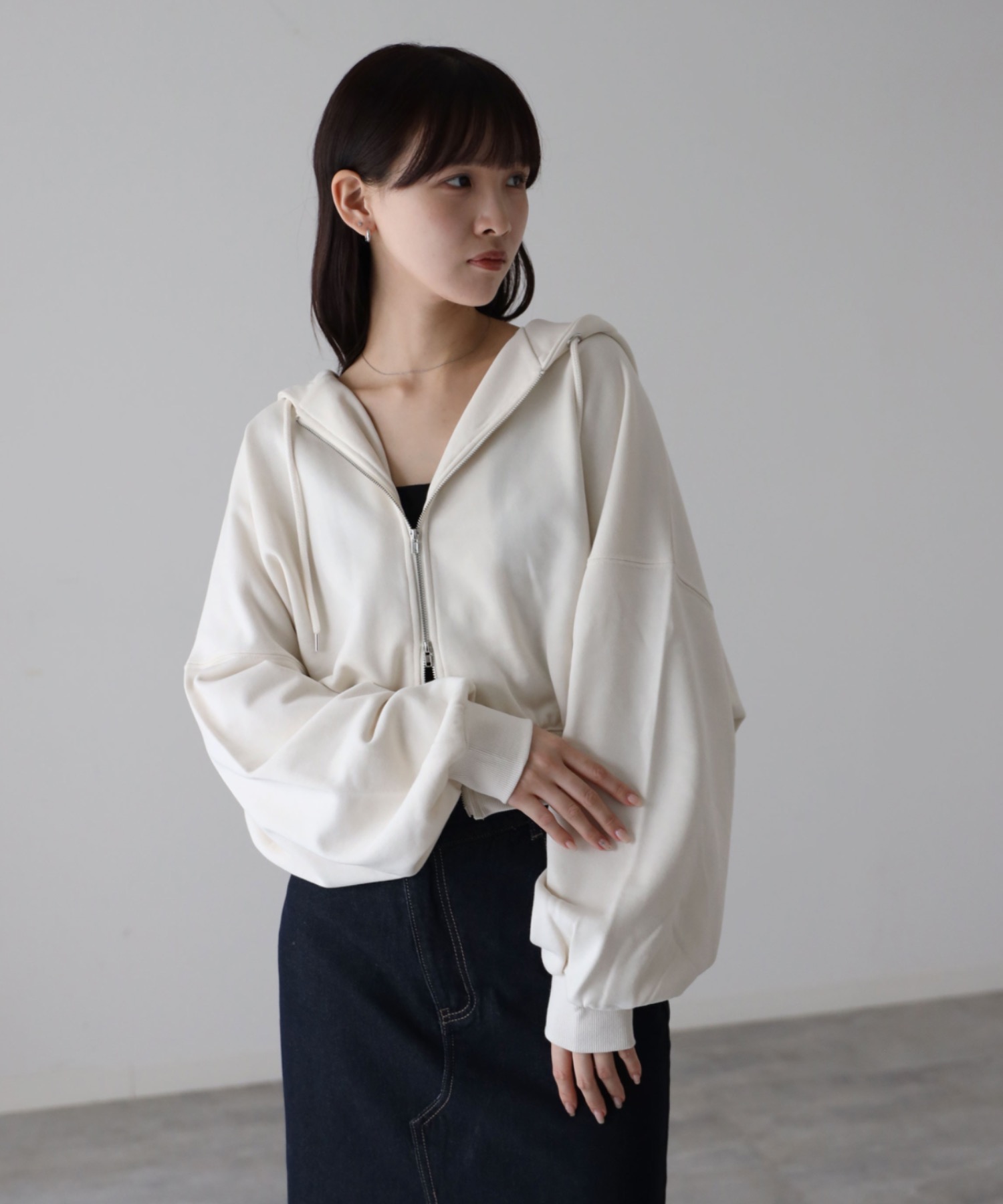 model：164cm. 着用サイズ：FREE