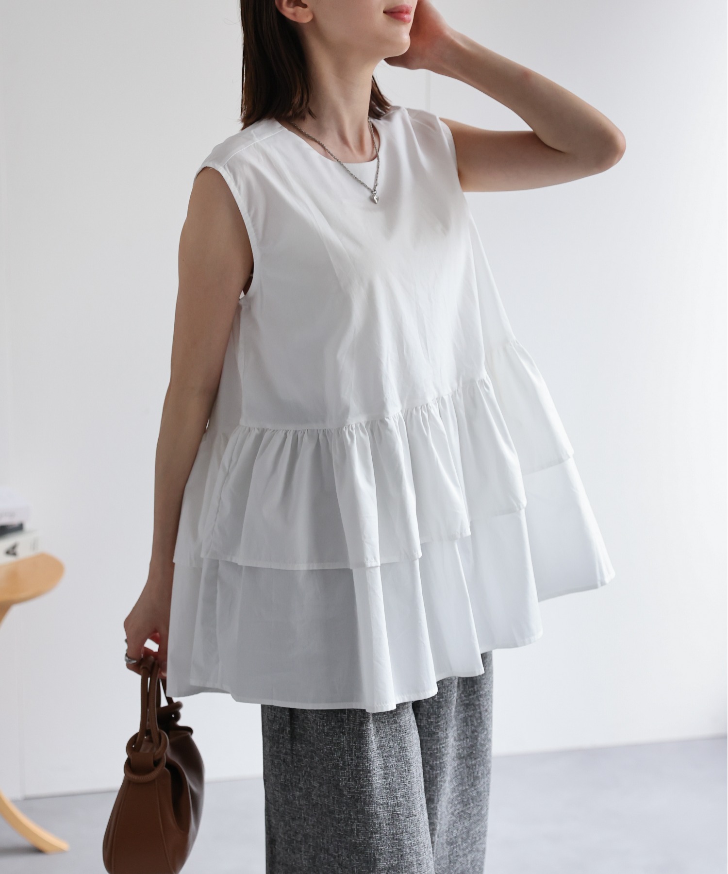 model：162cm 着用サイズ：F