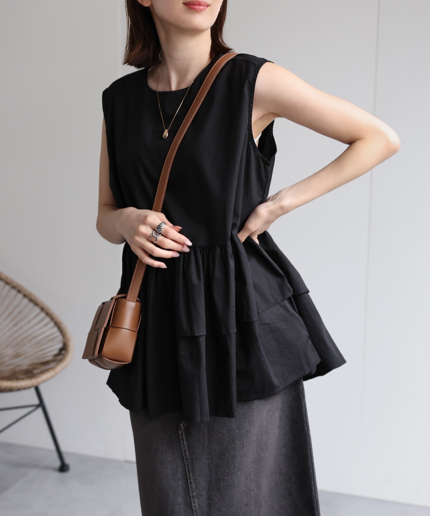 model：162cm 着用サイズ：F