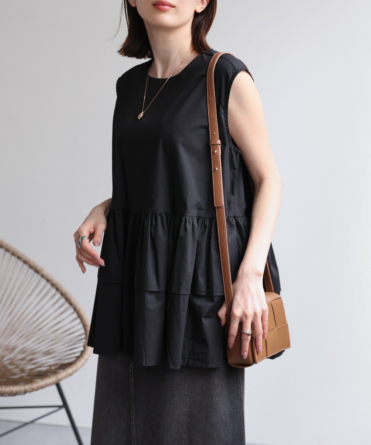 model：162cm 着用サイズ：F