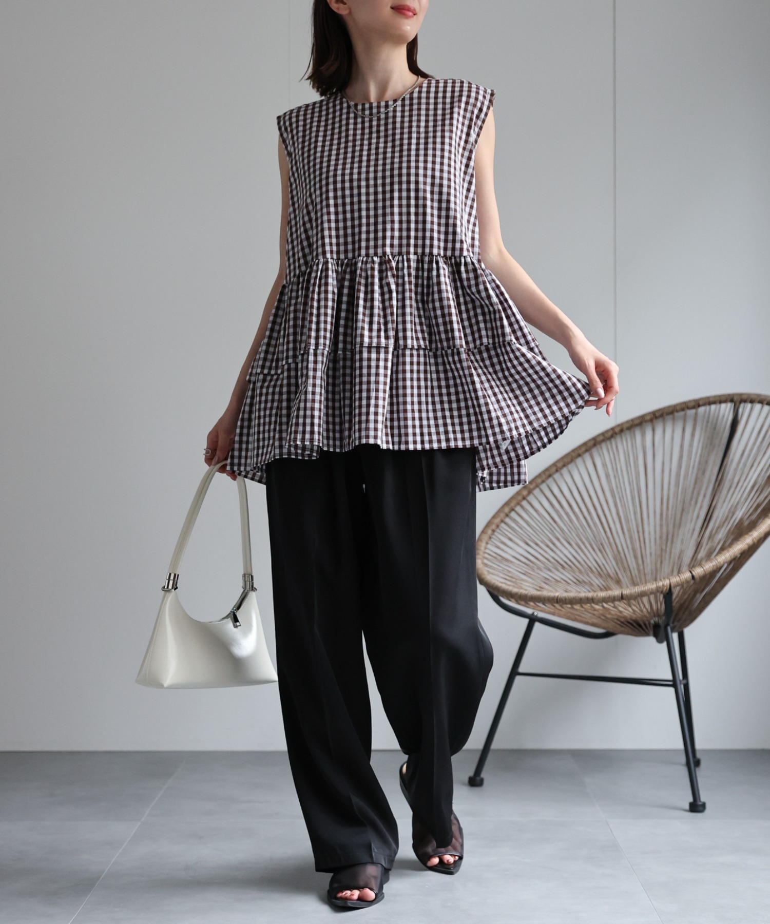 model：162cm 着用サイズ：F