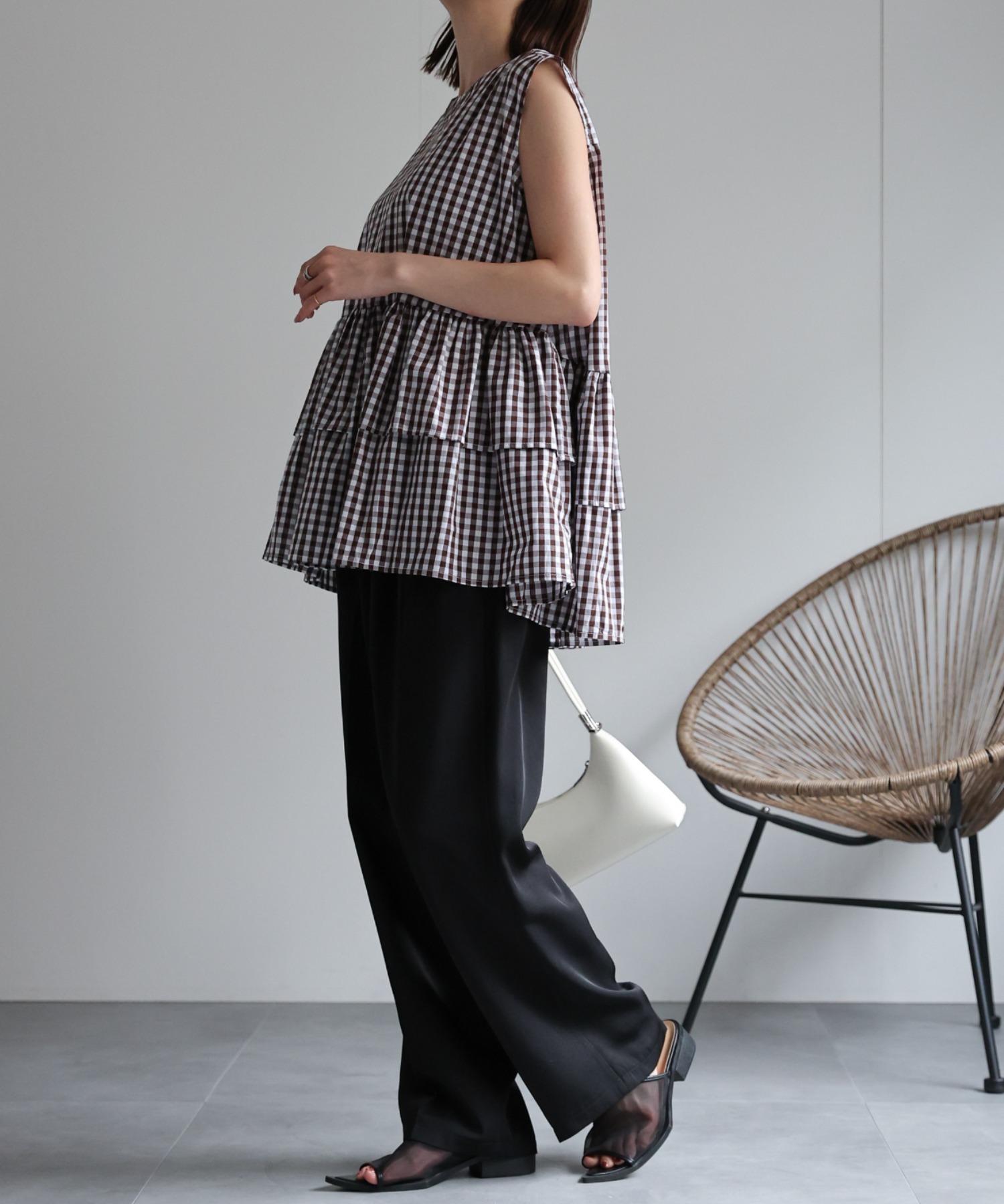 model：162cm 着用サイズ：F
