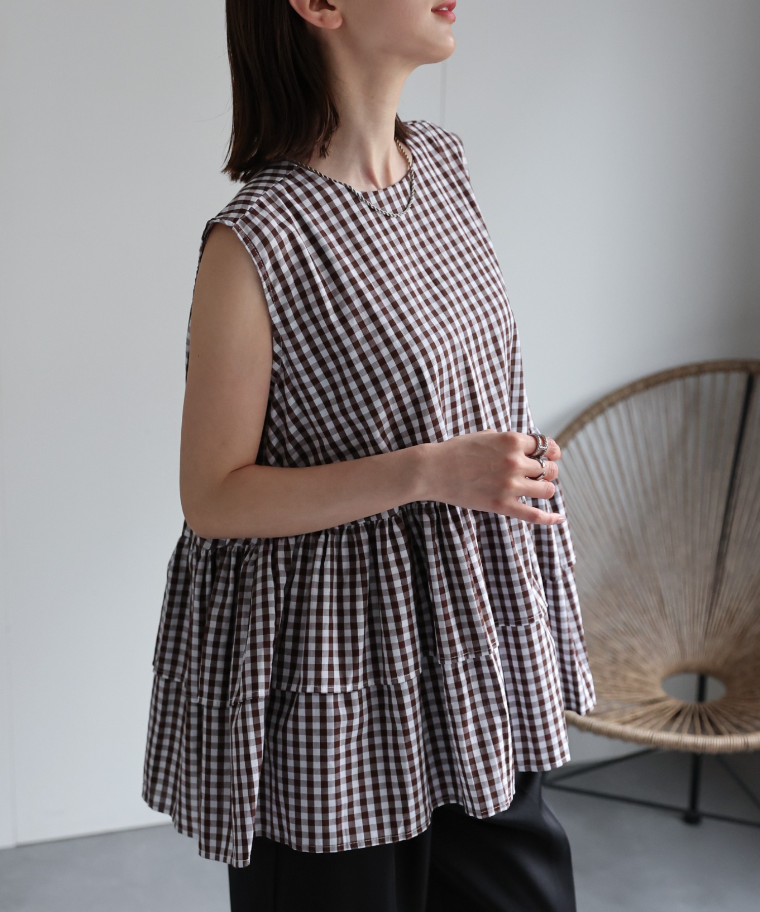 model：162cm 着用サイズ：F