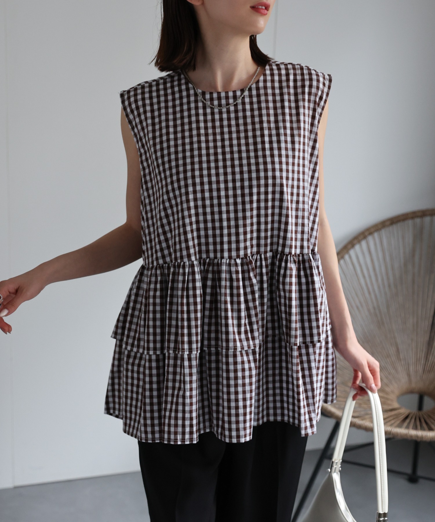 model：162cm 着用サイズ：F
