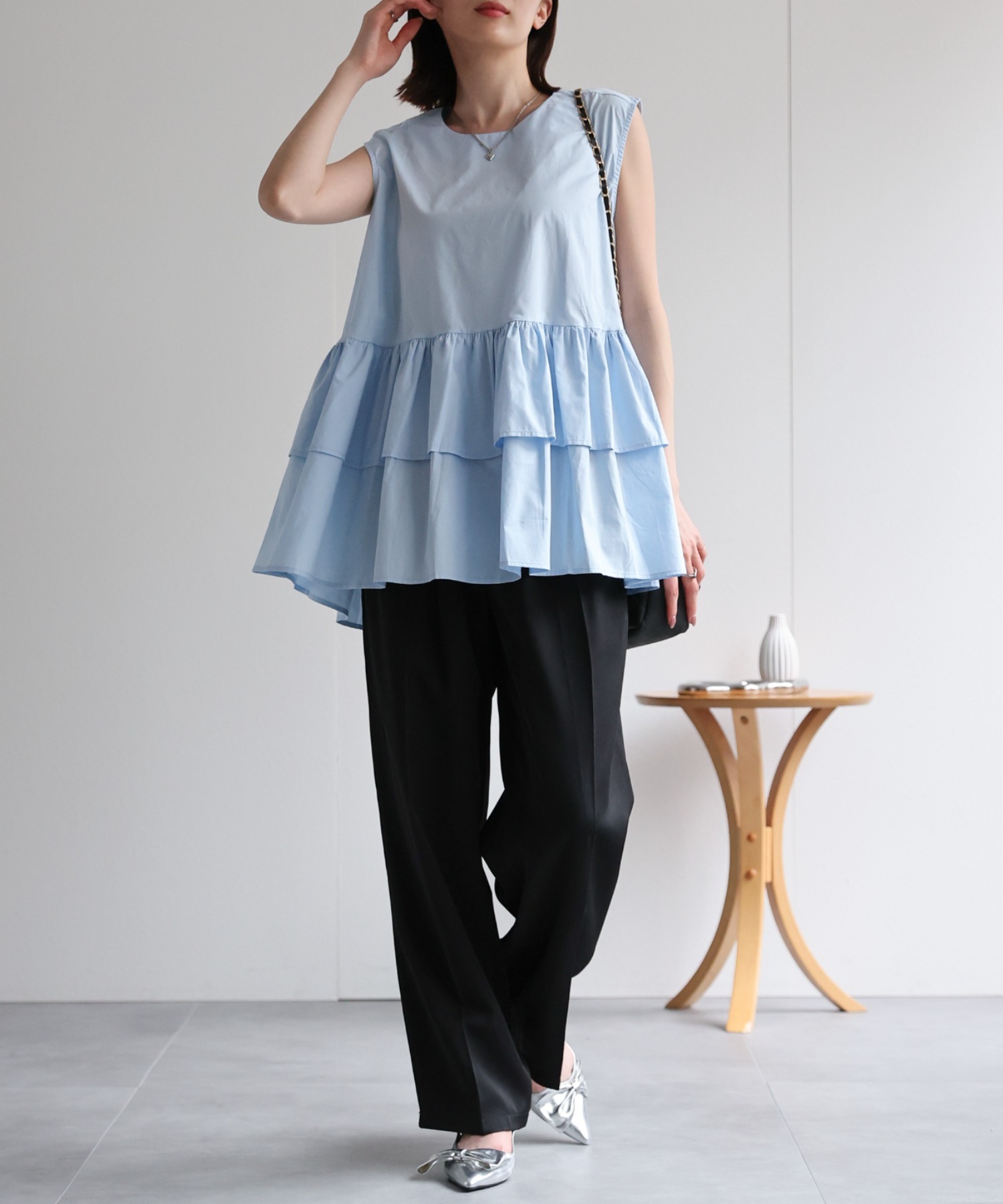 model：162cm 着用サイズ：F