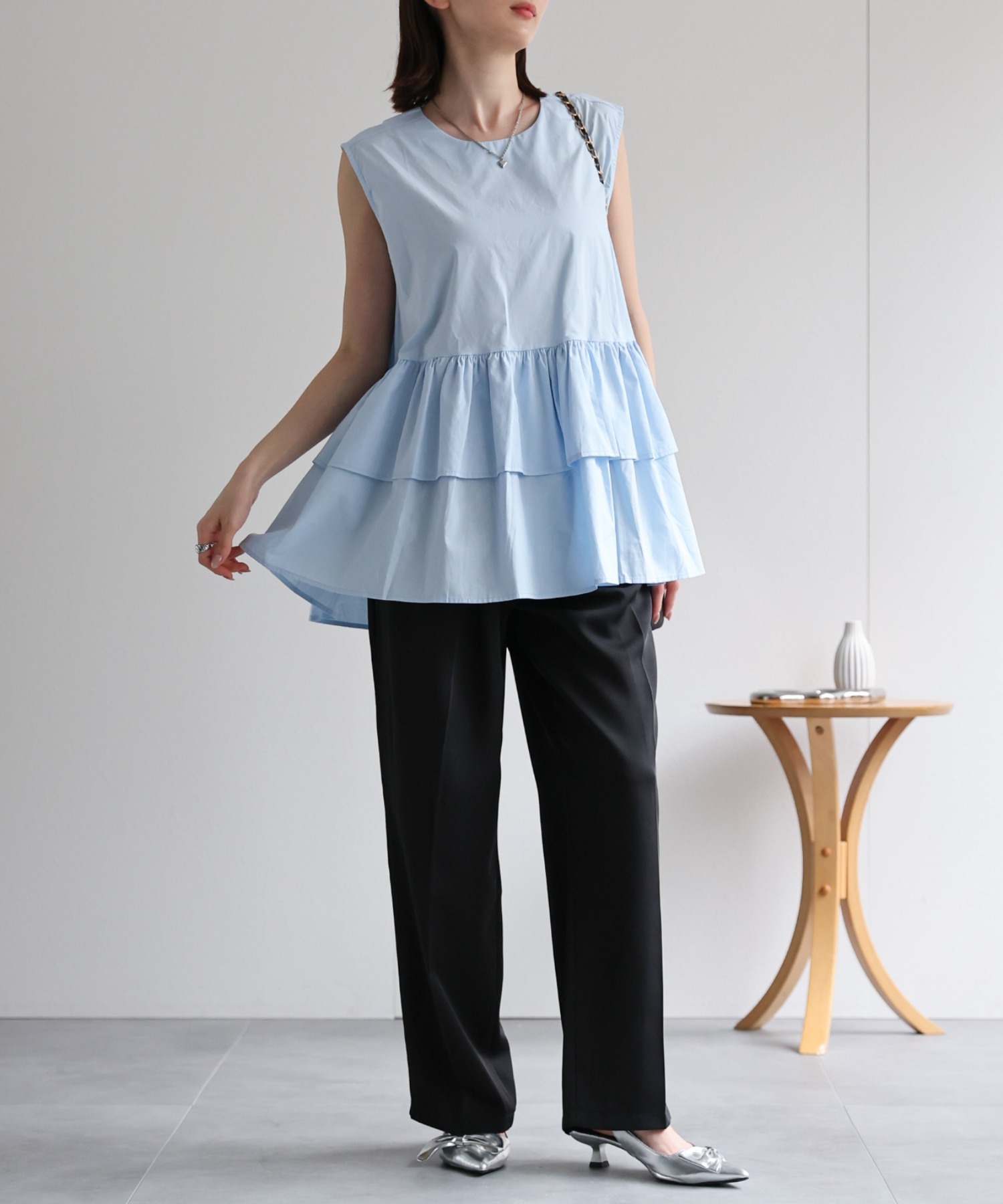 model：162cm 着用サイズ：F