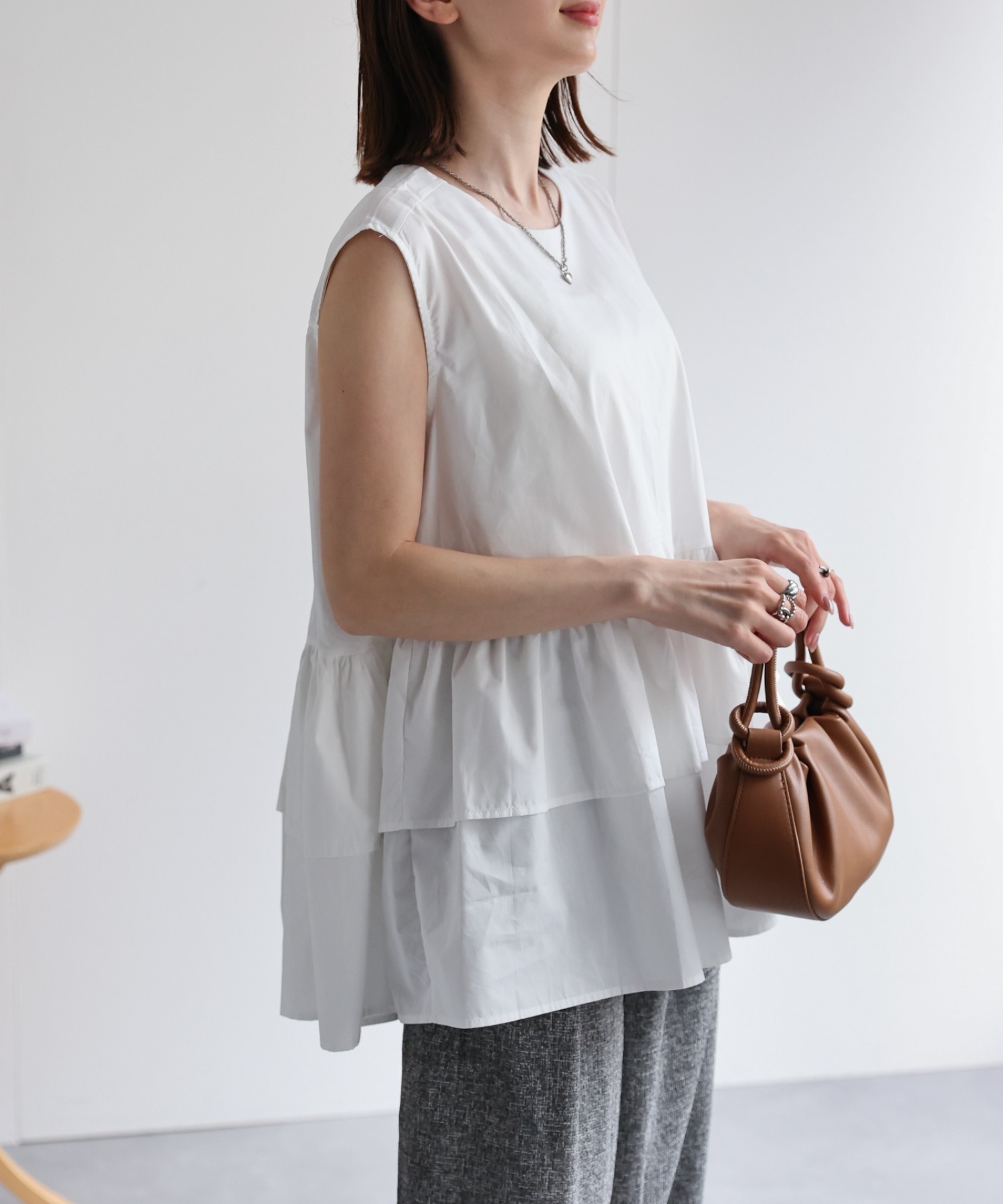 model：162cm 着用サイズ：F