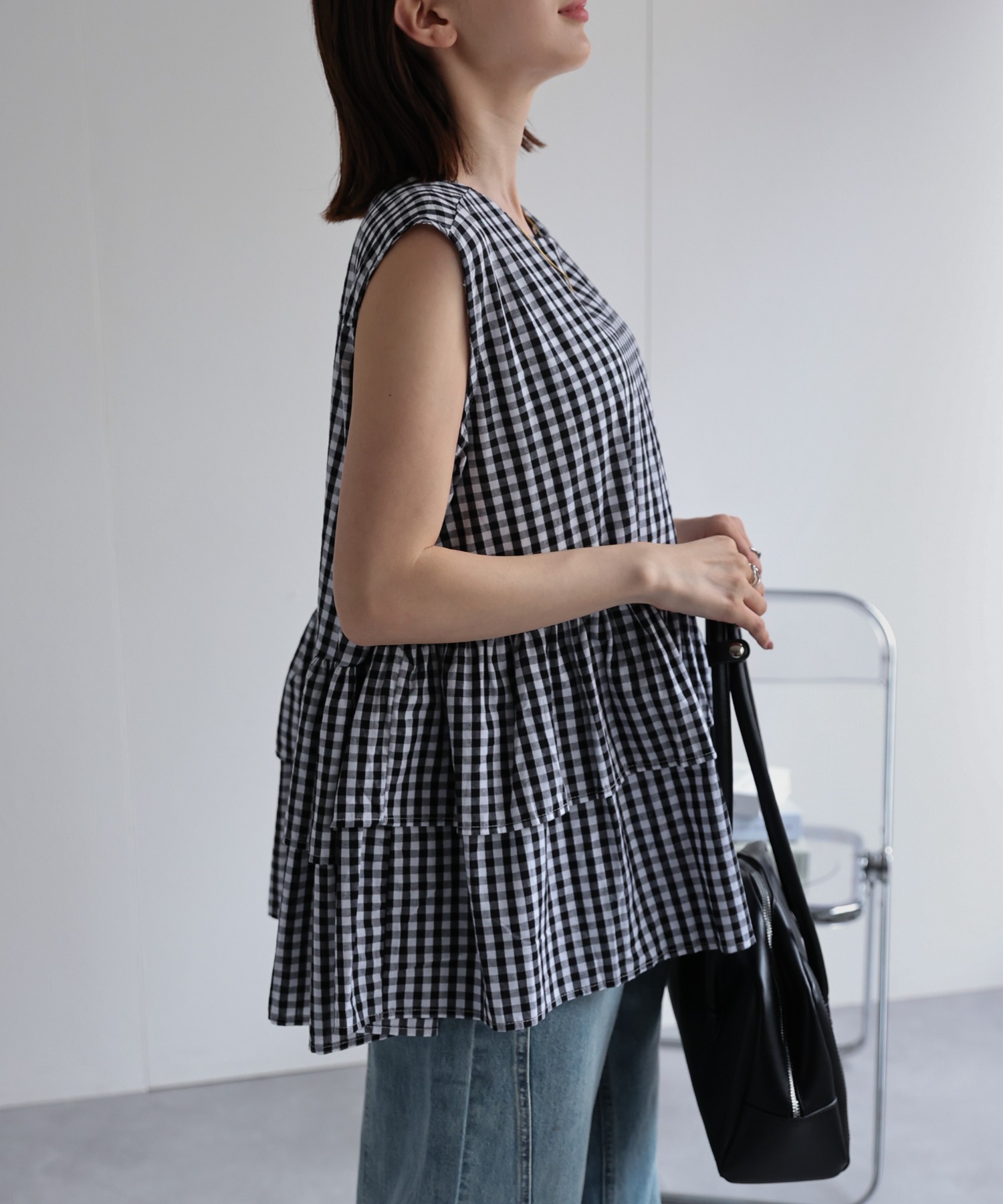 model：162cm 着用サイズ：F