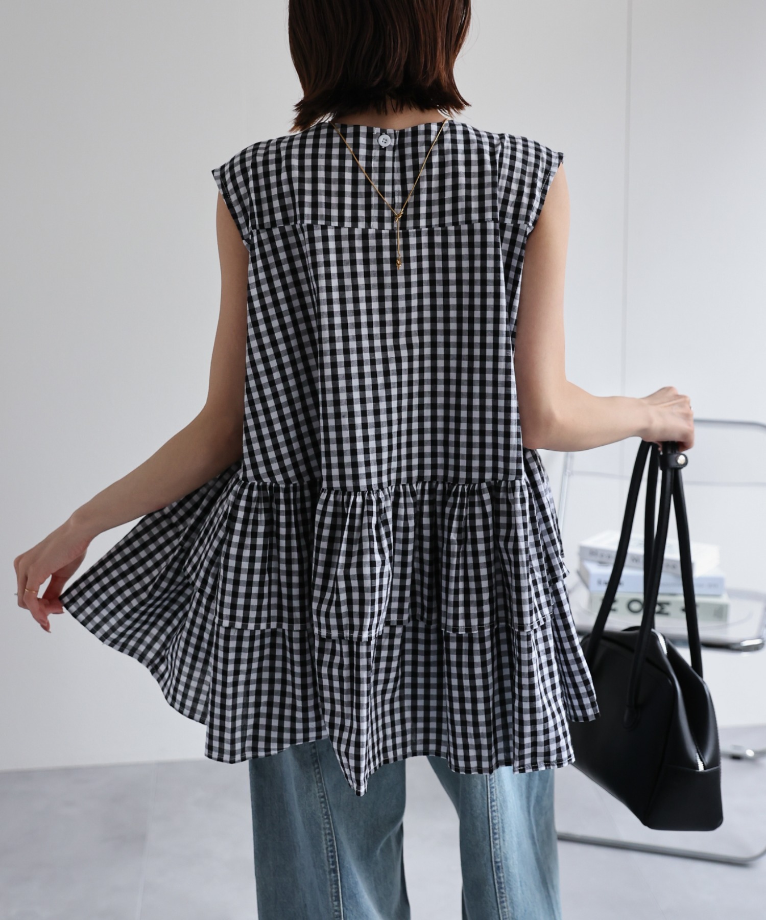 model：162cm 着用サイズ：F