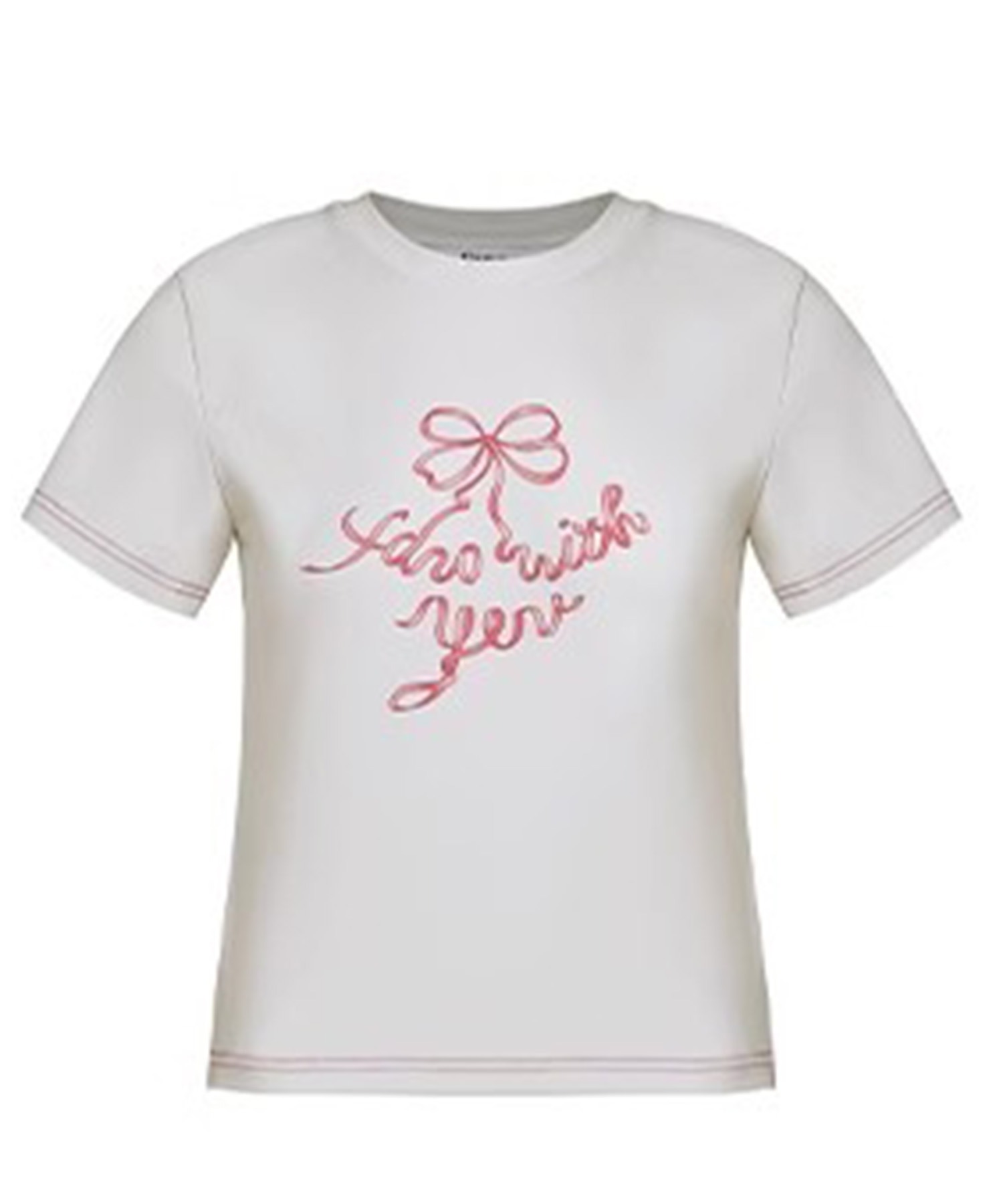 tシャツ リボンレタリングロゴプリント ステッチTシャツ FX25S350「Fano Studios」「2025SS」 レディース メンズ リボンレタリングロゴプリント ステッチTシャツ FX25S350【Fano