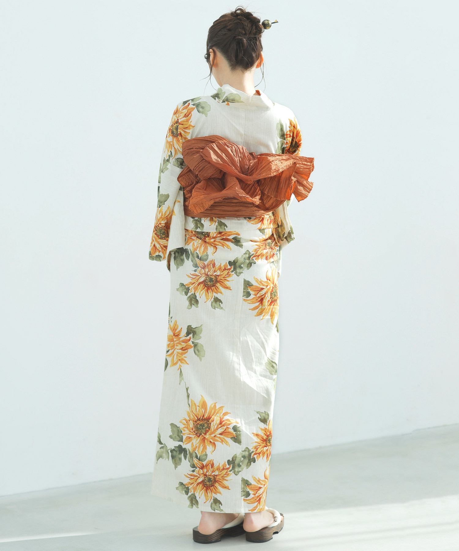 完売品 浴衣 和歌山染工日本染め ゆかた・帯 2点セット 1人で着られる