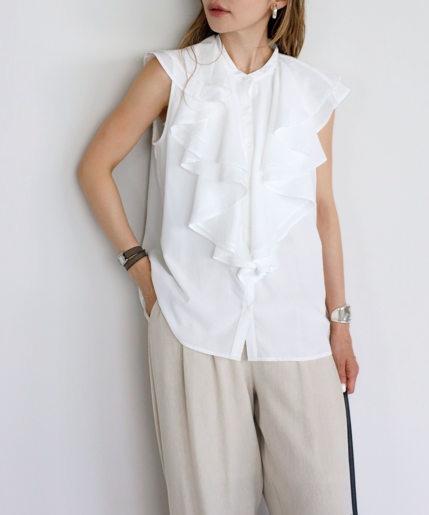 model：H165 着用サイズ：FREE