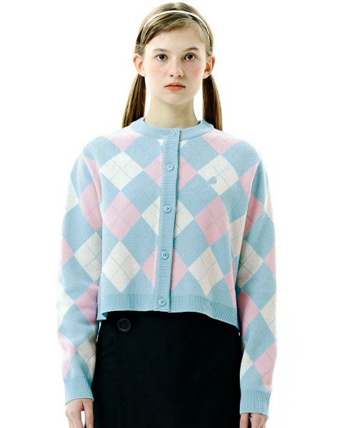 A'GEM/9 × .kom『CLOTTY/クロッティ』CC ARGYLE CARDIGAN/アーガイルカーディガン 韓国ブランドセレクト│A'GEM/ 9×.KOM【公式】｜韓国・ストリートブランド通販サイト エージェムナイン ドットケーオーエム