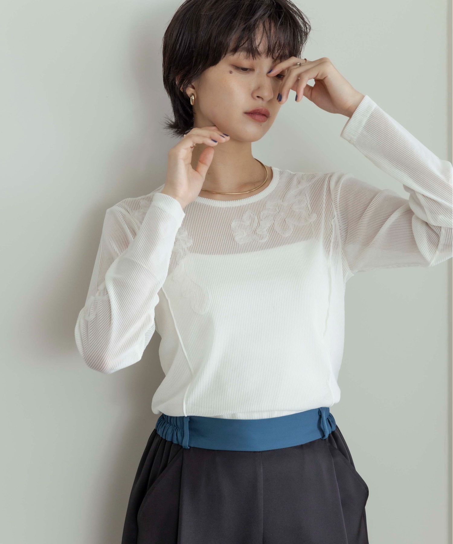 Eimee law トップス テープエンブロ シアートップス Eimee Law│Eimee Law & LHELBIE