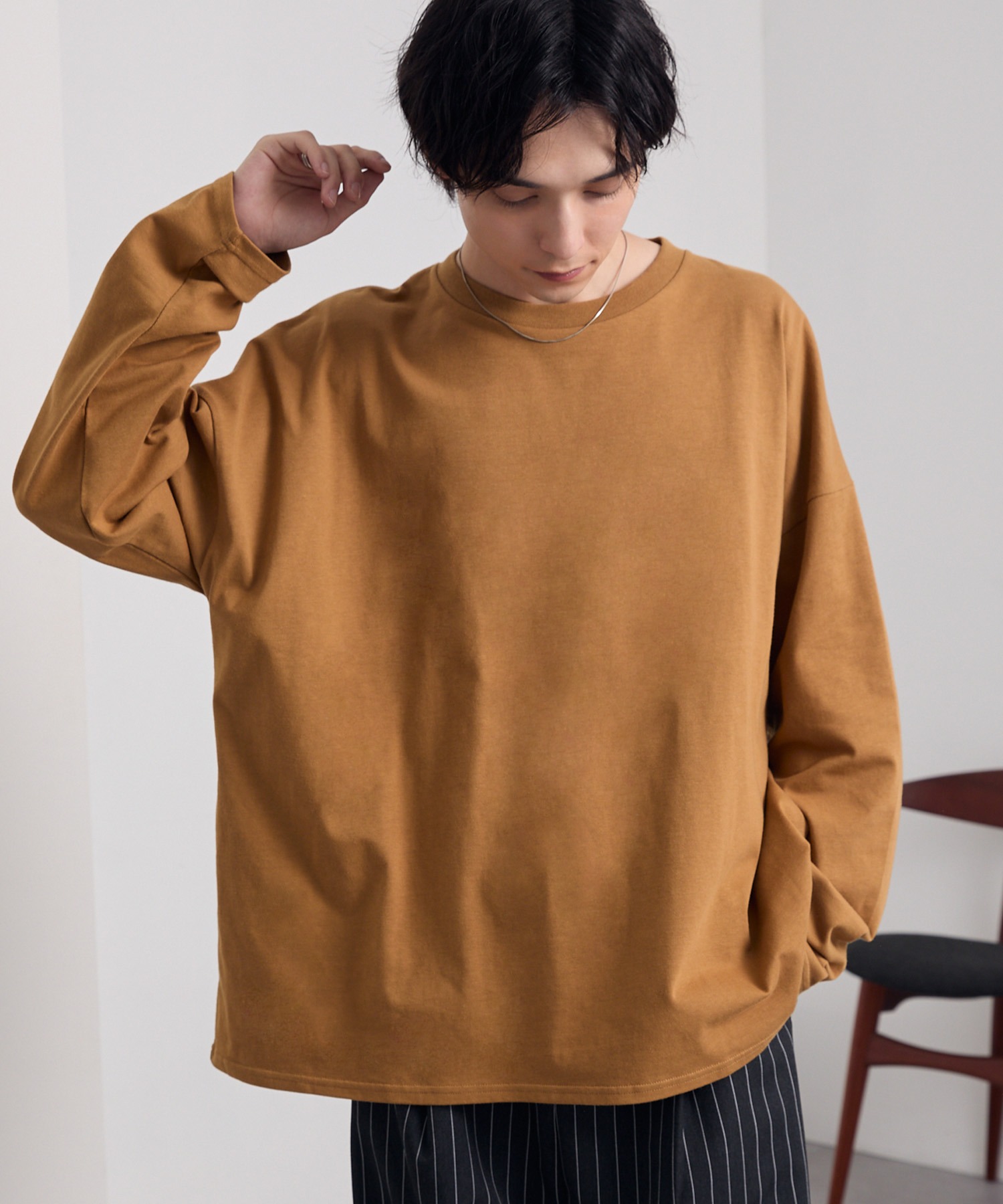 リラクシング ラスティックコットン オーバーサイズ ロンT MONO-MART