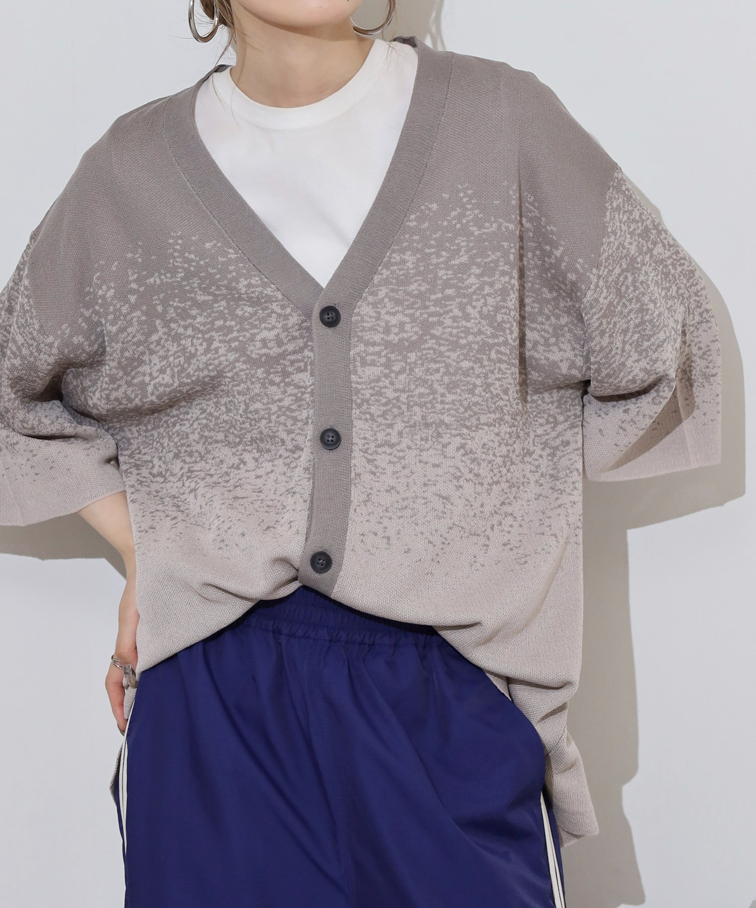 WS select охлаждающий V‑неприкрытый топ‑футболка (5‑минутный эффект) — Samarenit Cardigan