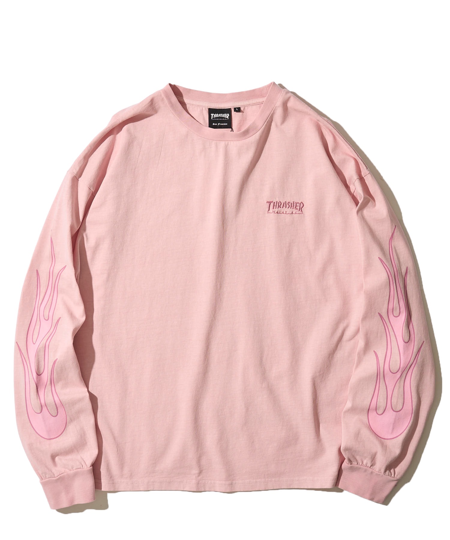 THRASHER Pigment Flame Logo Print Crew T‑shirt — футболка с логотипом