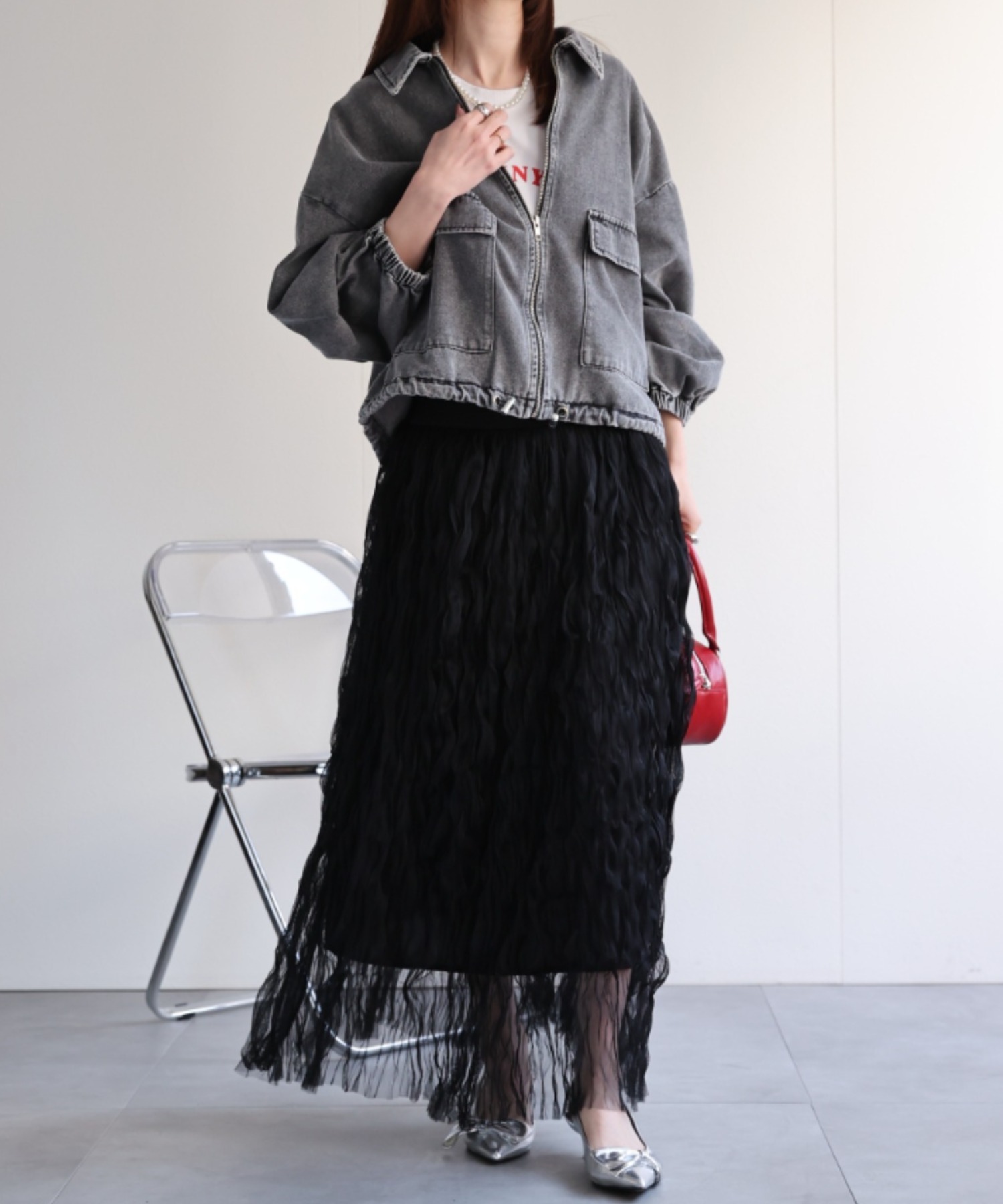 model：162㎝着用サイズ：F