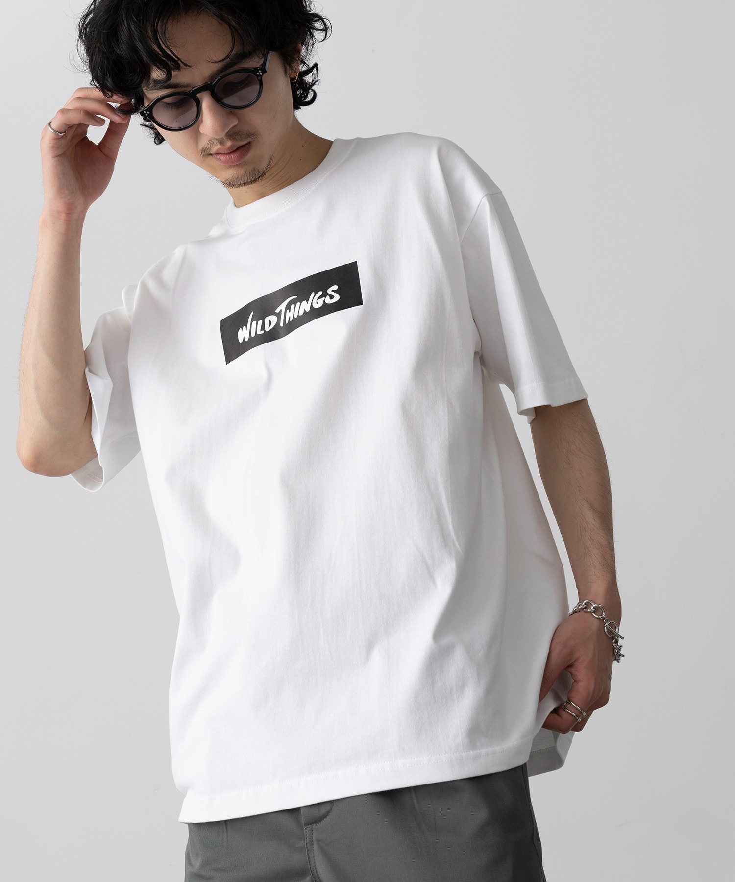 [WILD THINGS] BOX LOGO TEE футболка с логотипом WT25069K