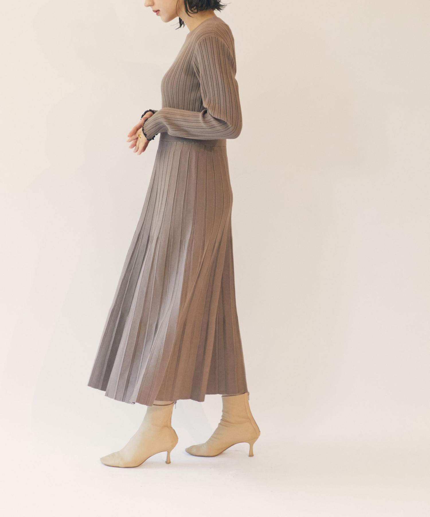 商品詳細 Emmel Refines 手洗可能 Em リブフィット フレアニットワンピース Green Label Relaxing グリーンレーベル リラクシング 公式通販