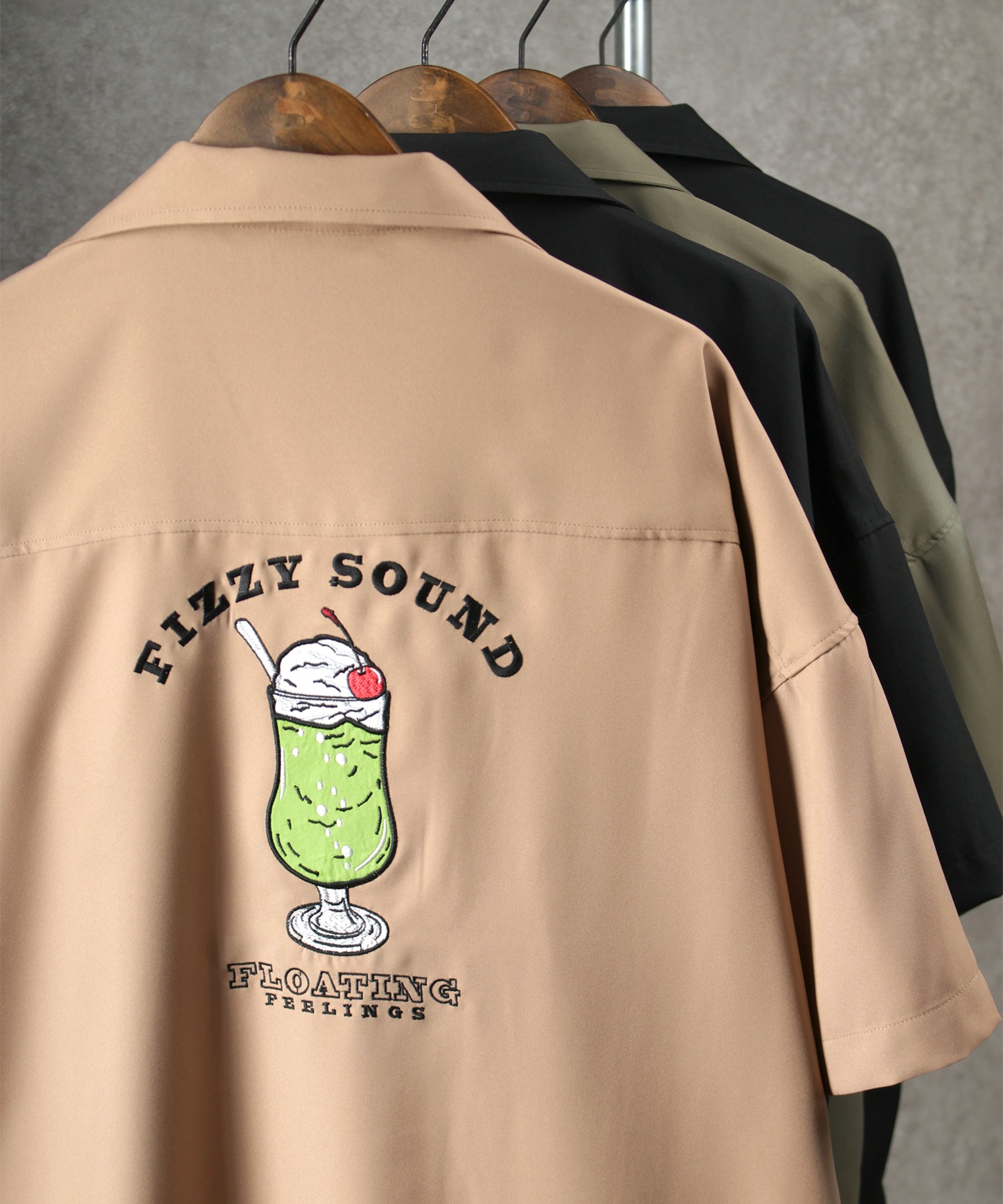 バッグ刺繍 Burger Soda イラスト刺繍 ビックシルエットオープンカラーシャツ Diskominfo Pemalangkab Go Id