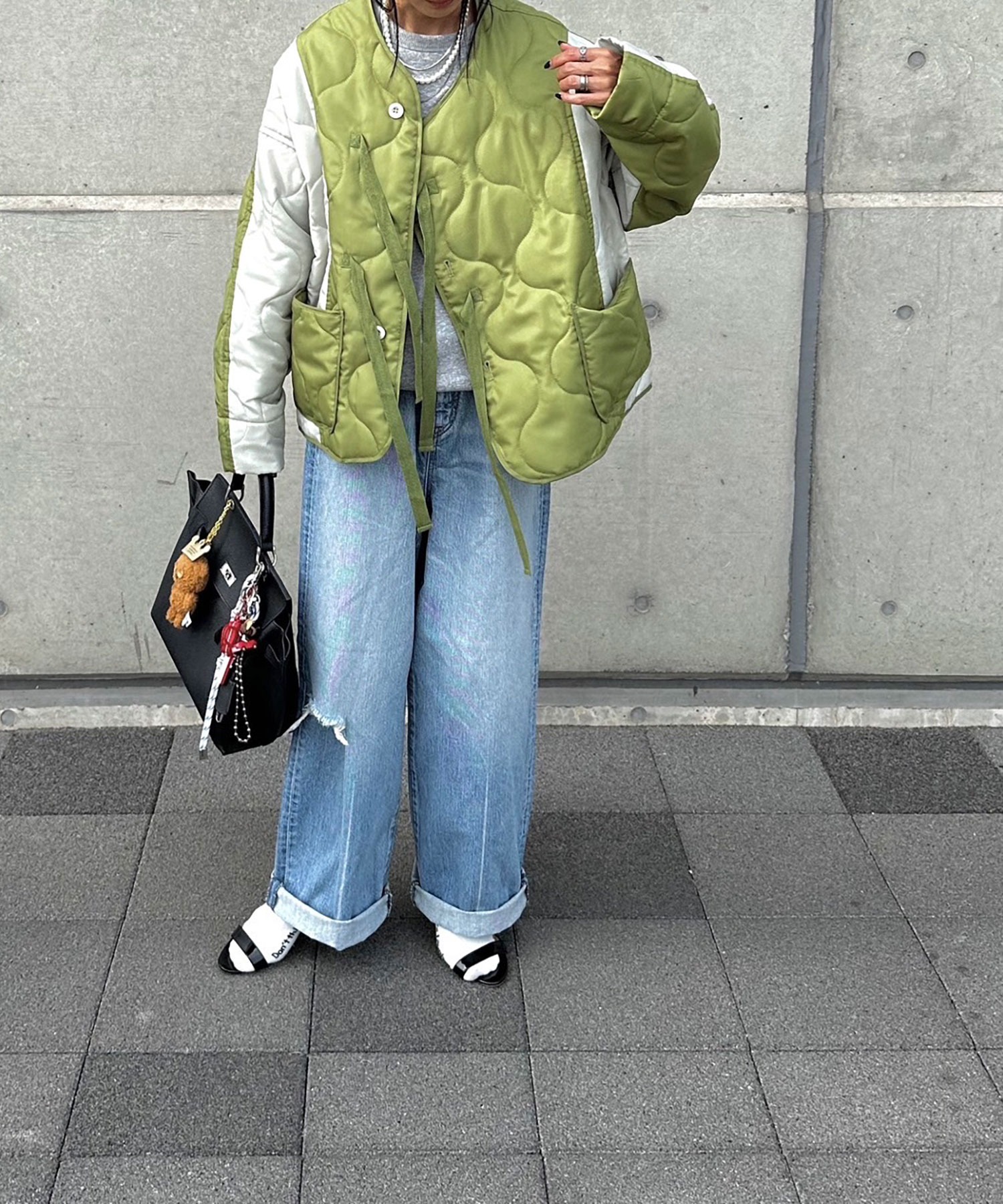 INTERPLAY x AYA】Switching Quilt Blouson