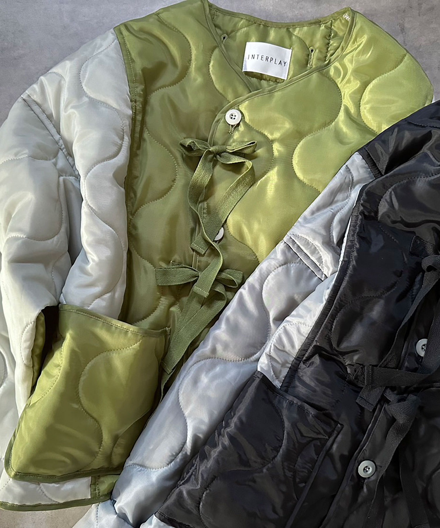 INTERPLAY x AYA】Switching Quilt Blouson
