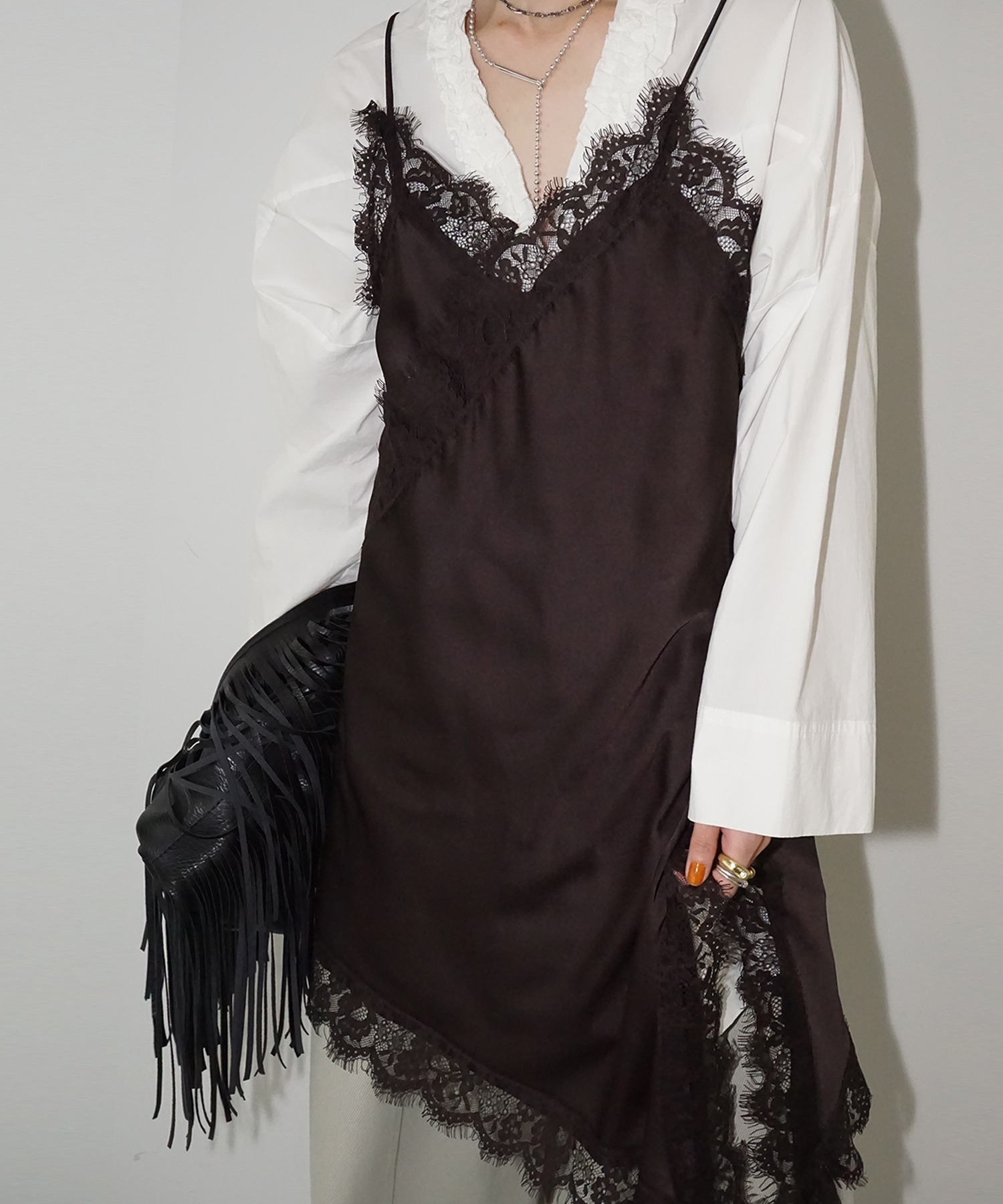 アシンメトリーレースキャミチュニック chw26s007-ファッション通販