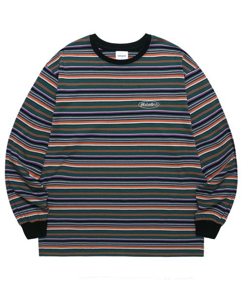 mahagrid/マハグリッド』GOTHIC OVAL STRIPED LS TEE/ゴシック