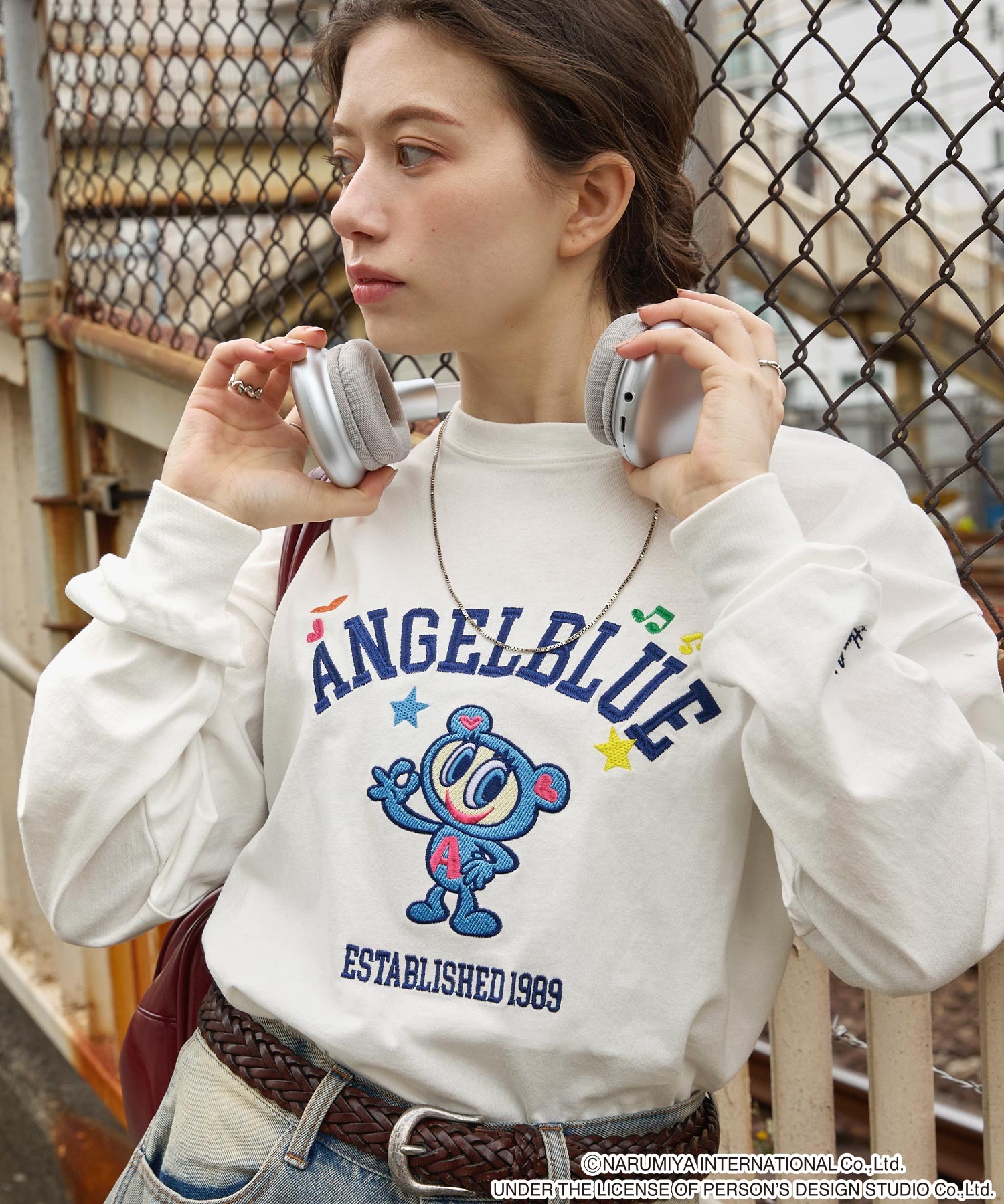 【最安値】 ANGEL オーバー グラフィック刺繍 エンジェルブルー BLUE】別注 その他