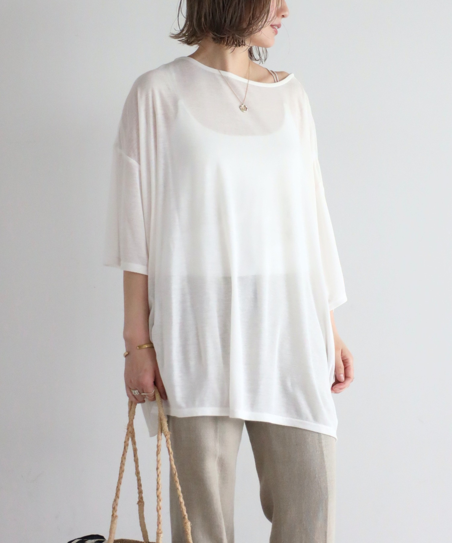 model：H158 着用サイズ：FREE