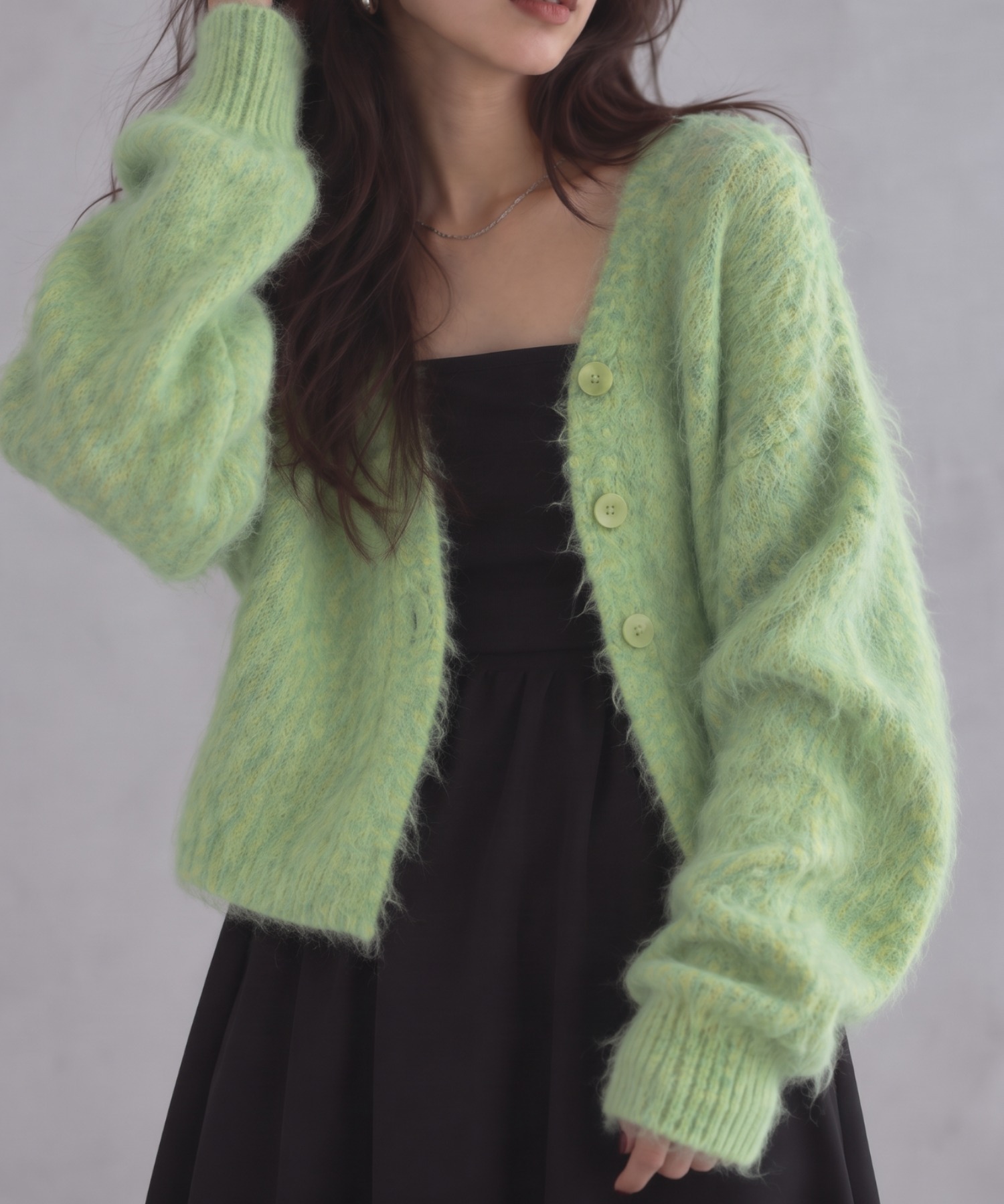 モデル身長：158cm
着用サイズ：FREE