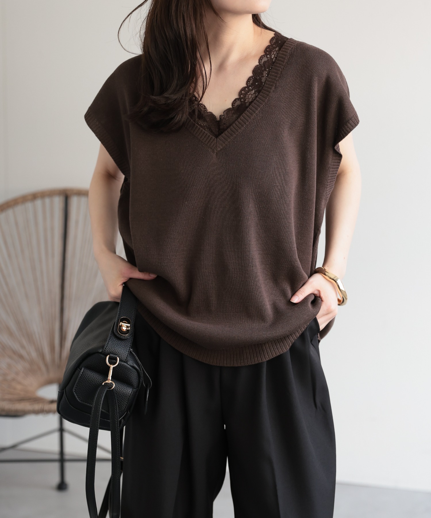 model：156cm 着用サイズ：FREE