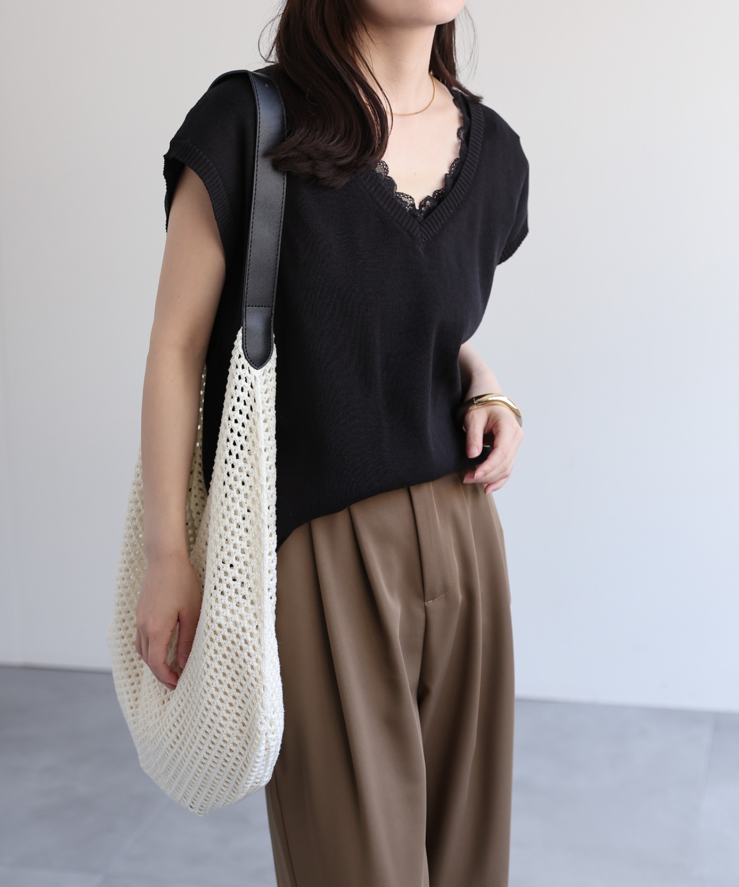 model：156cm 着用サイズ：FREE