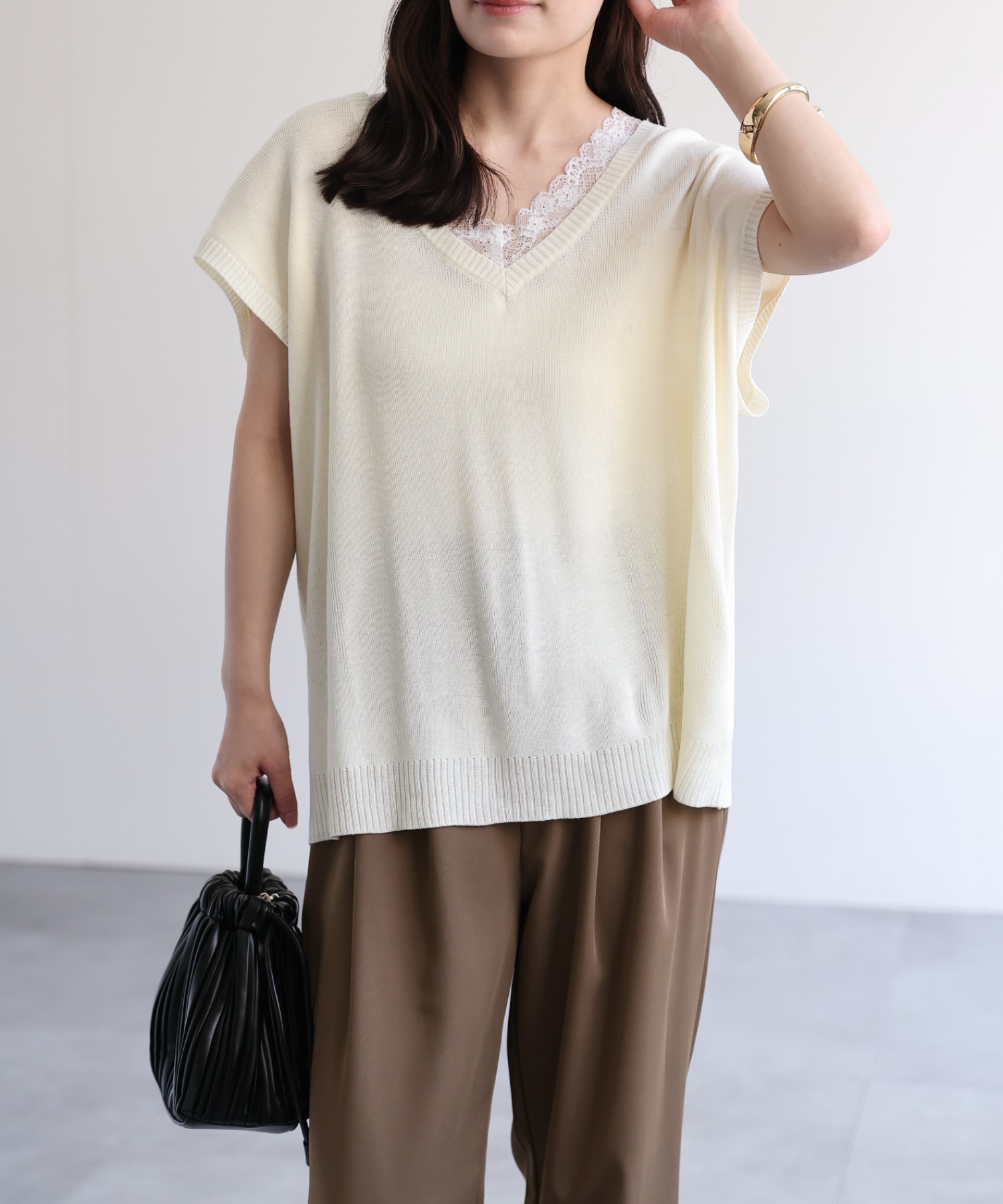 model：156cm 着用サイズ：FREE
